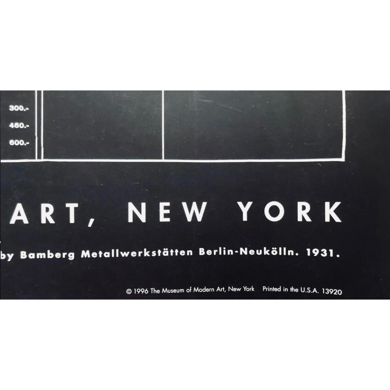 Cartel original de 1996 de la exposición Mies Van Der Rohe Furniture Blueprint Moderno de mediados de siglo en venta