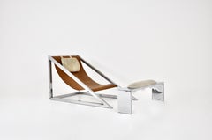 Loungesessel „Mies“ mit Ottomane von Archizoom Associati, 1960er Jahre