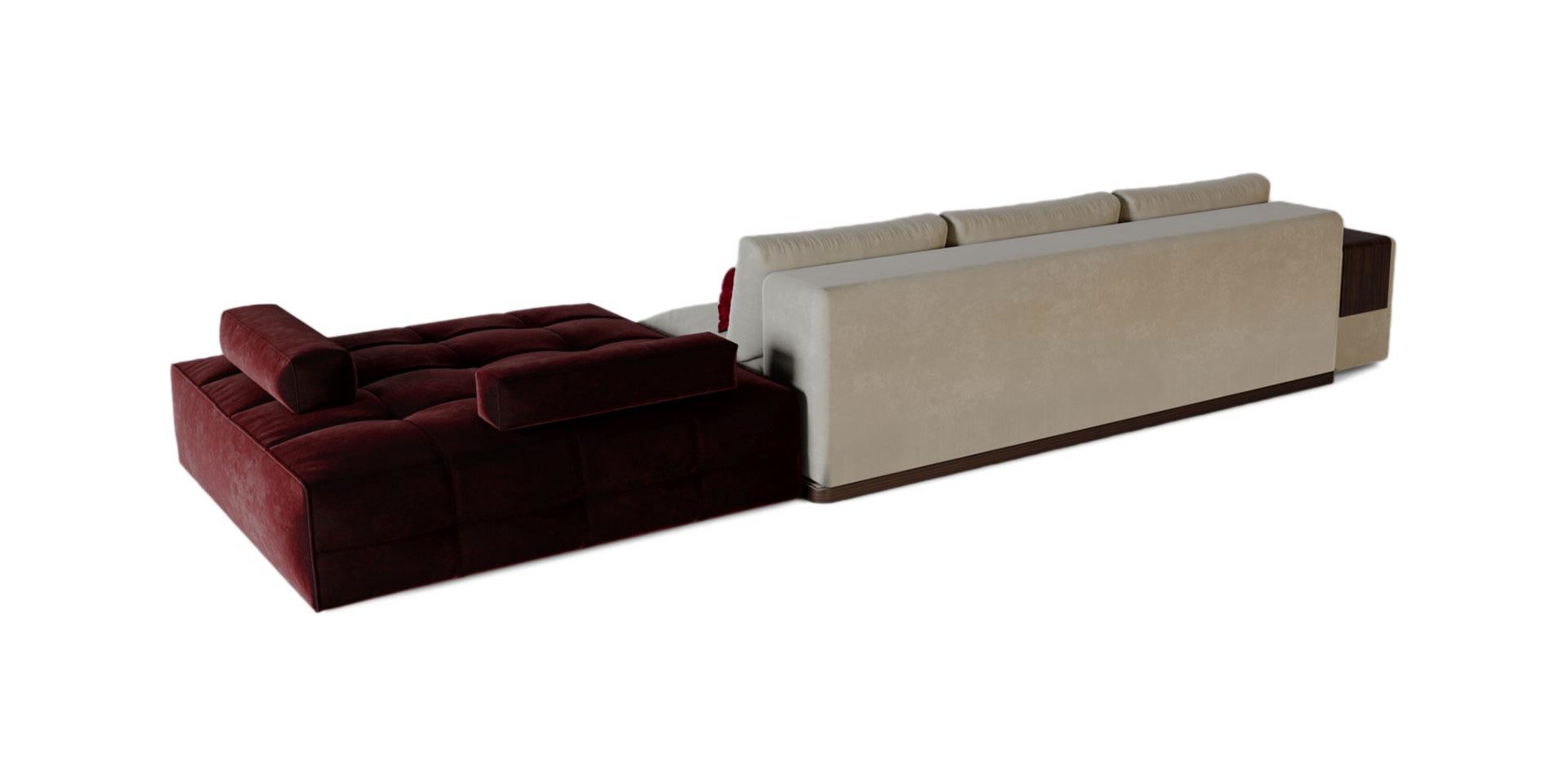 Portuguese Mies Modular LT02 Sofa by Alma De Luce For Sale