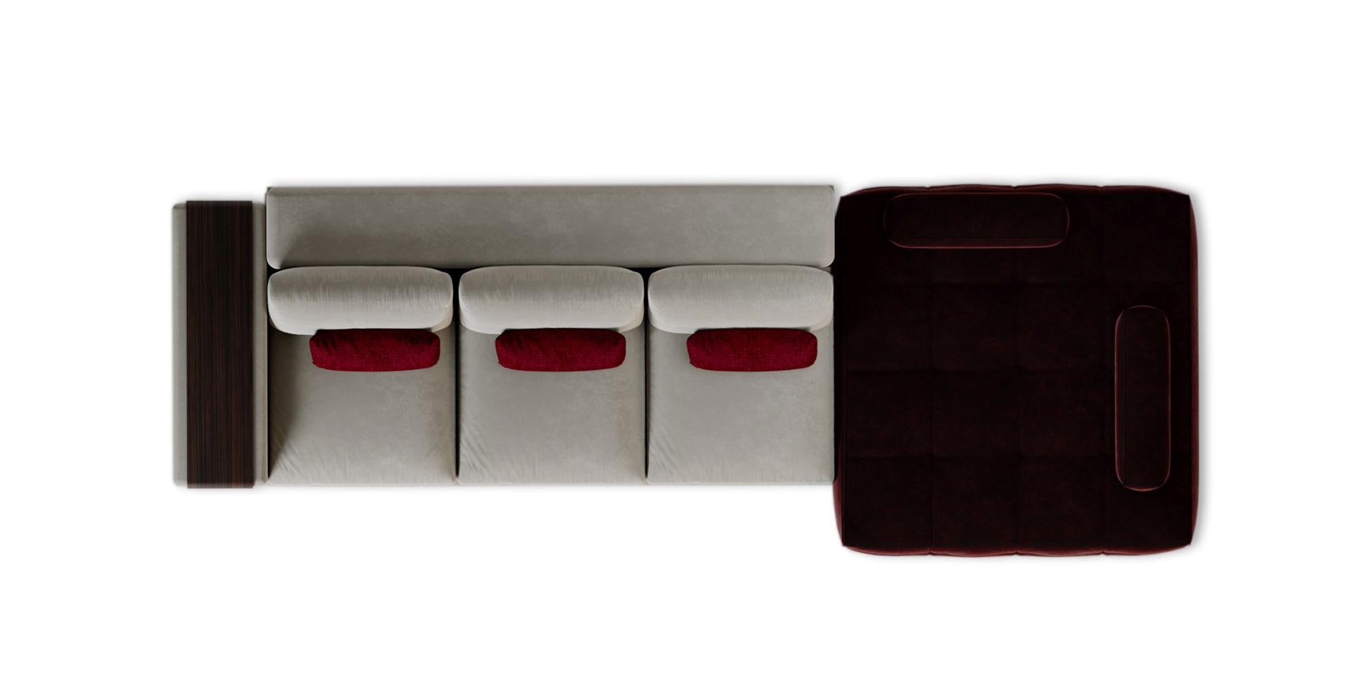 Contemporary Mies Modular LT02 Sofa by Alma De Luce For Sale
