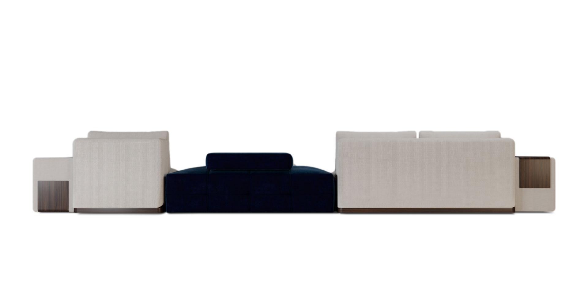 Portuguese Mies Modular LT03 Sofa by Alma De Luce For Sale