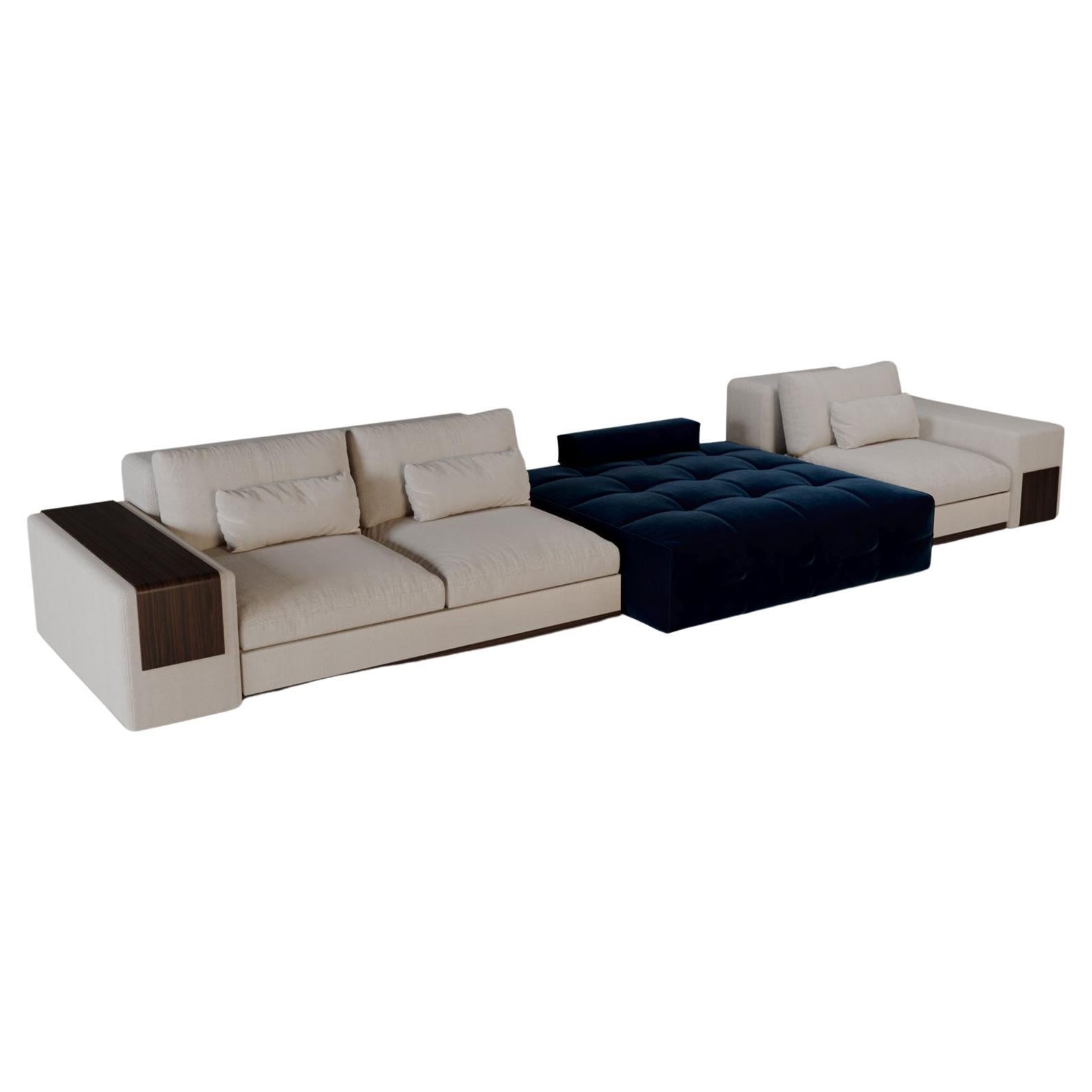 Mies Modular LT03 Sofa by Alma De Luce For Sale