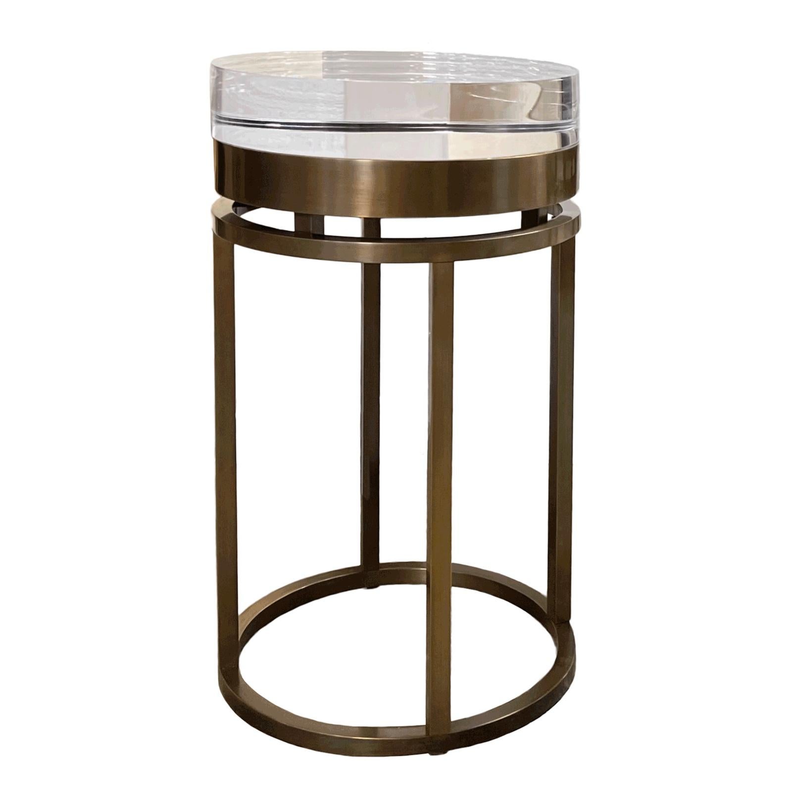 Mid-Century Modern Mies Round Side Table For Sale