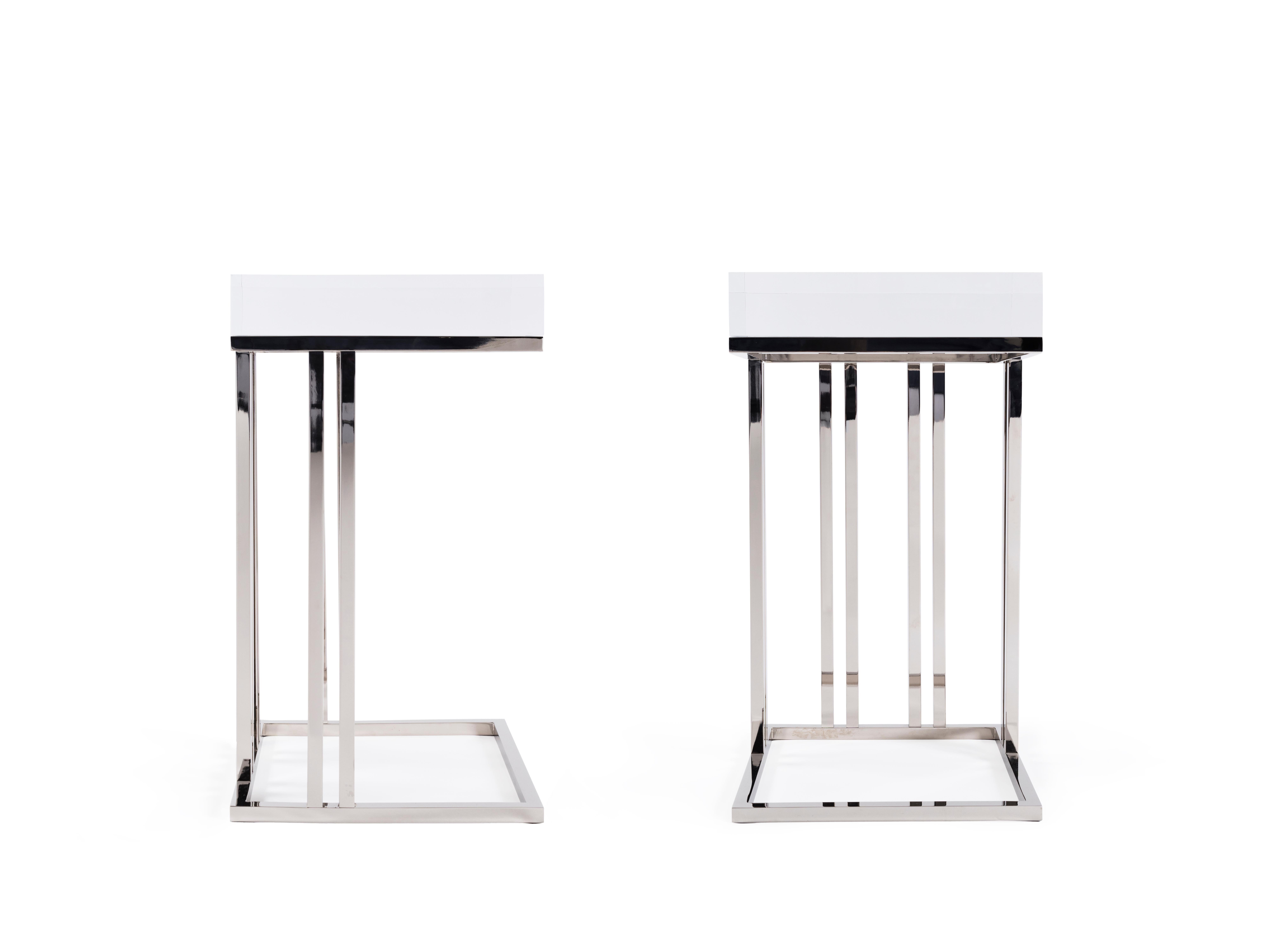 Modern Mies Twin Table For Sale