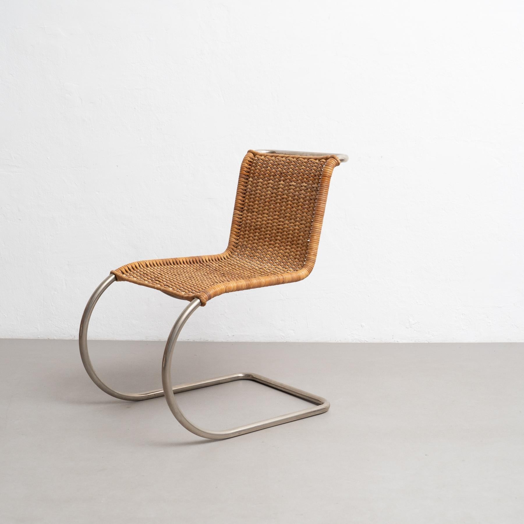 Mid-Century Modern Mies Van Der Rohe B42 Rattan Easy Chair by Tecta, circa 1960