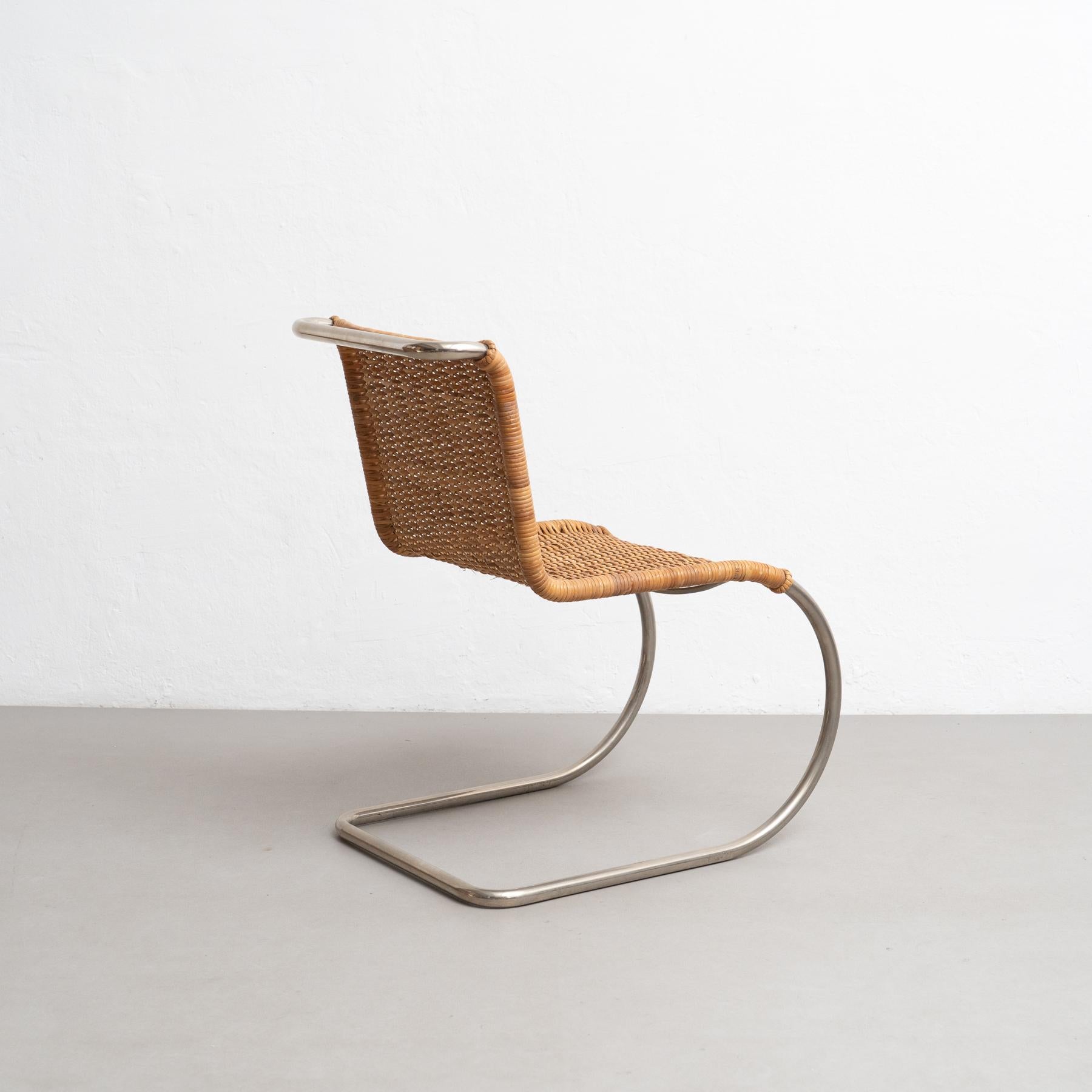 Allemand Mies Van Der Rohe B42 Rattan Easy Chair by Tecta, circa 1960 en vente