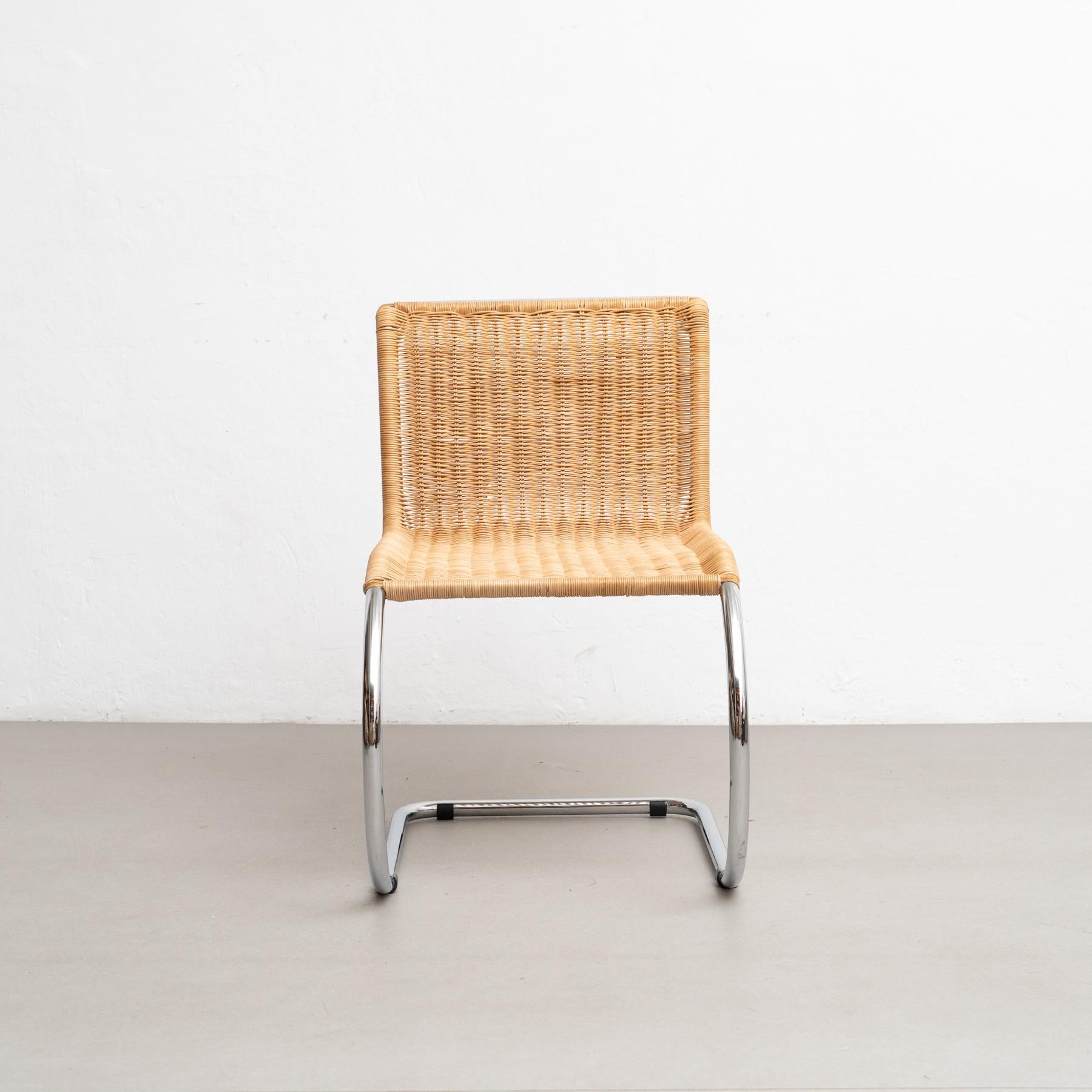 Allemand Mies Van Der Rohe B42 Rattan Easy Chair by Tecta, circa 1960 en vente