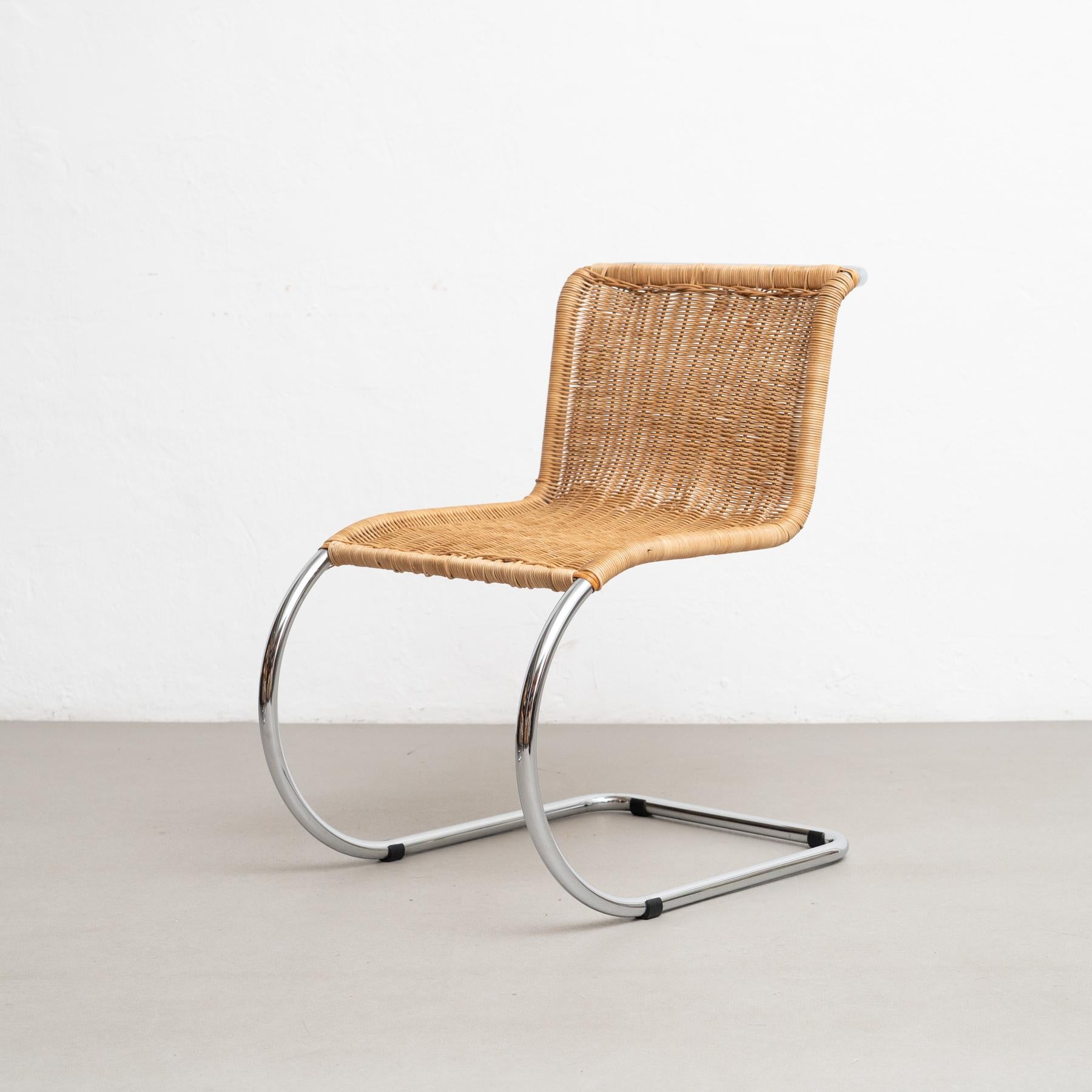 Mies Van Der Rohe B42 Rattan Sessel von Tecta, um 1960 (Deutsch) im Angebot