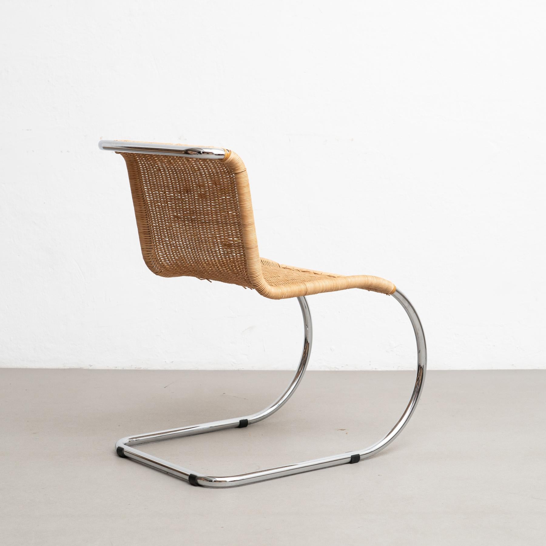 Mies Van Der Rohe B42 Rattan Sessel von Tecta, um 1960 (Deutsch) im Angebot