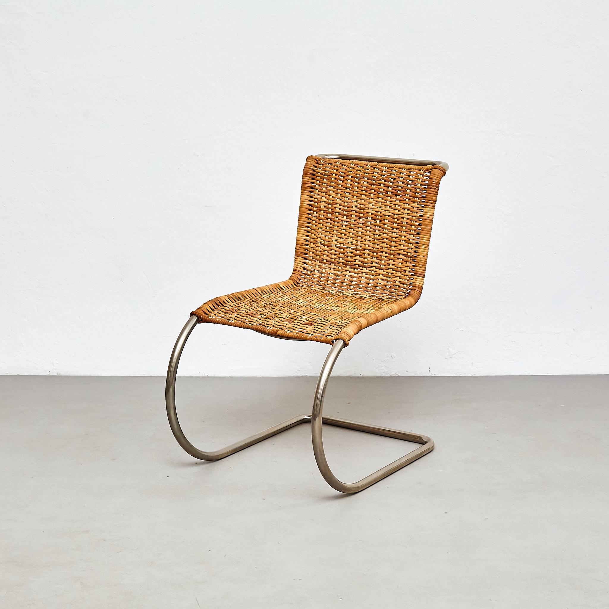 Mies Van Der Rohe B42 Rattan Easy Chair by Tecta, circa 1960 In Good Condition In Barcelona, Barcelona