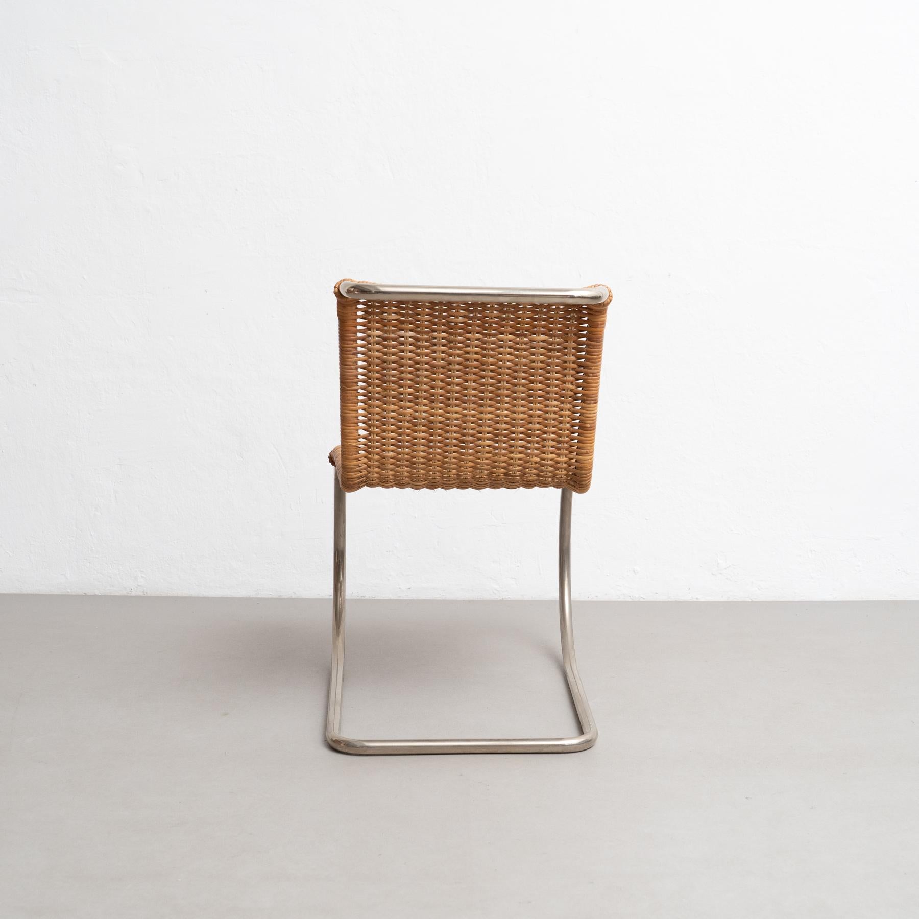 Mies Van Der Rohe B42 Rattan Easy Chair by Tecta, circa 1960 In Good Condition For Sale In Barcelona, Barcelona