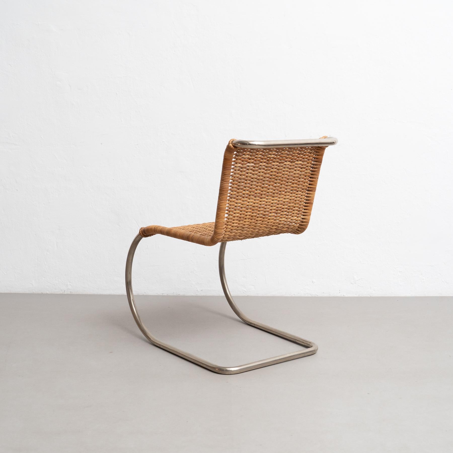 Mid-20th Century Mies Van Der Rohe B42 Rattan Easy Chair by Tecta, circa 1960 For Sale