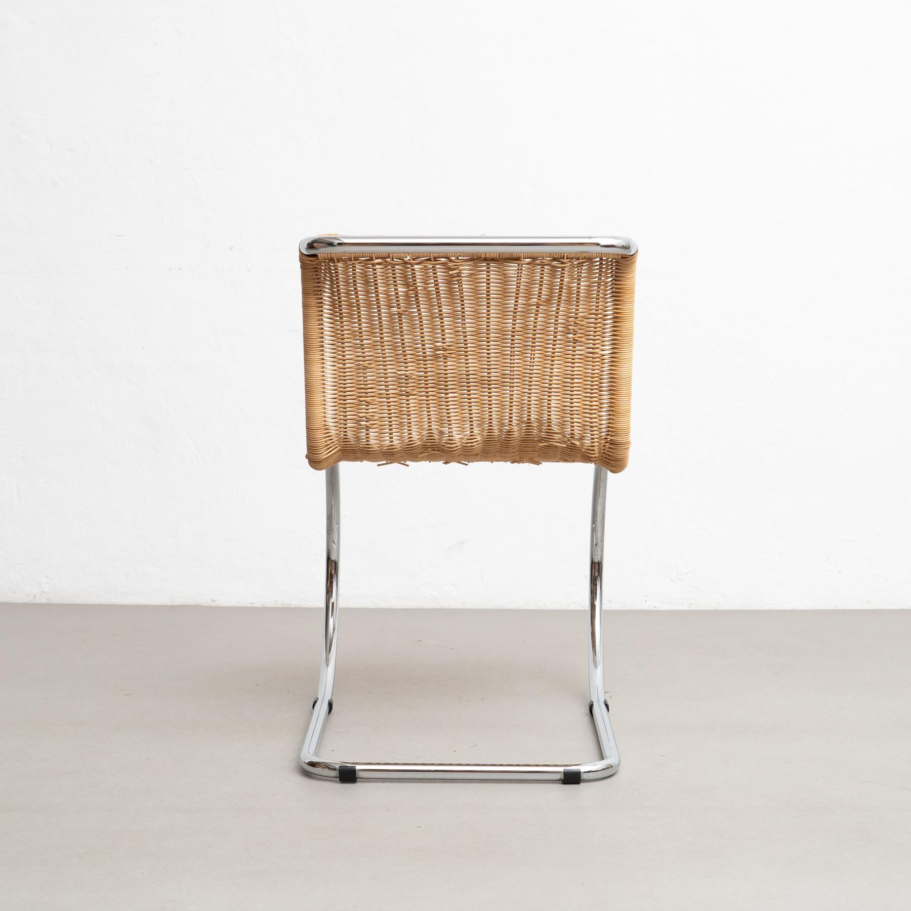 Mies Van Der Rohe B42 Rattan Sessel von Tecta, um 1960 (Stahl) im Angebot