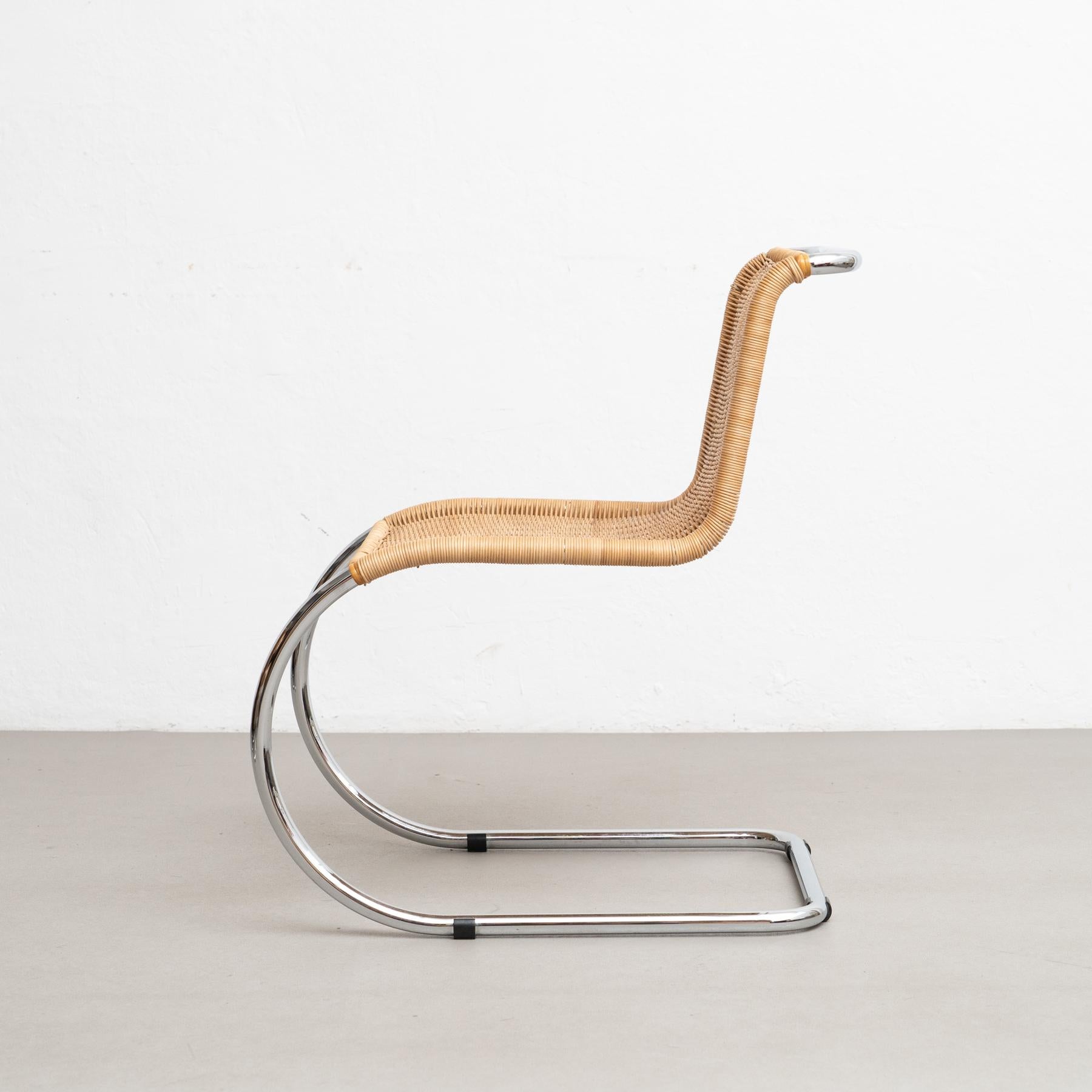 Mies Van Der Rohe B42 Rattan Sessel von Tecta, um 1960 (Stahl) im Angebot