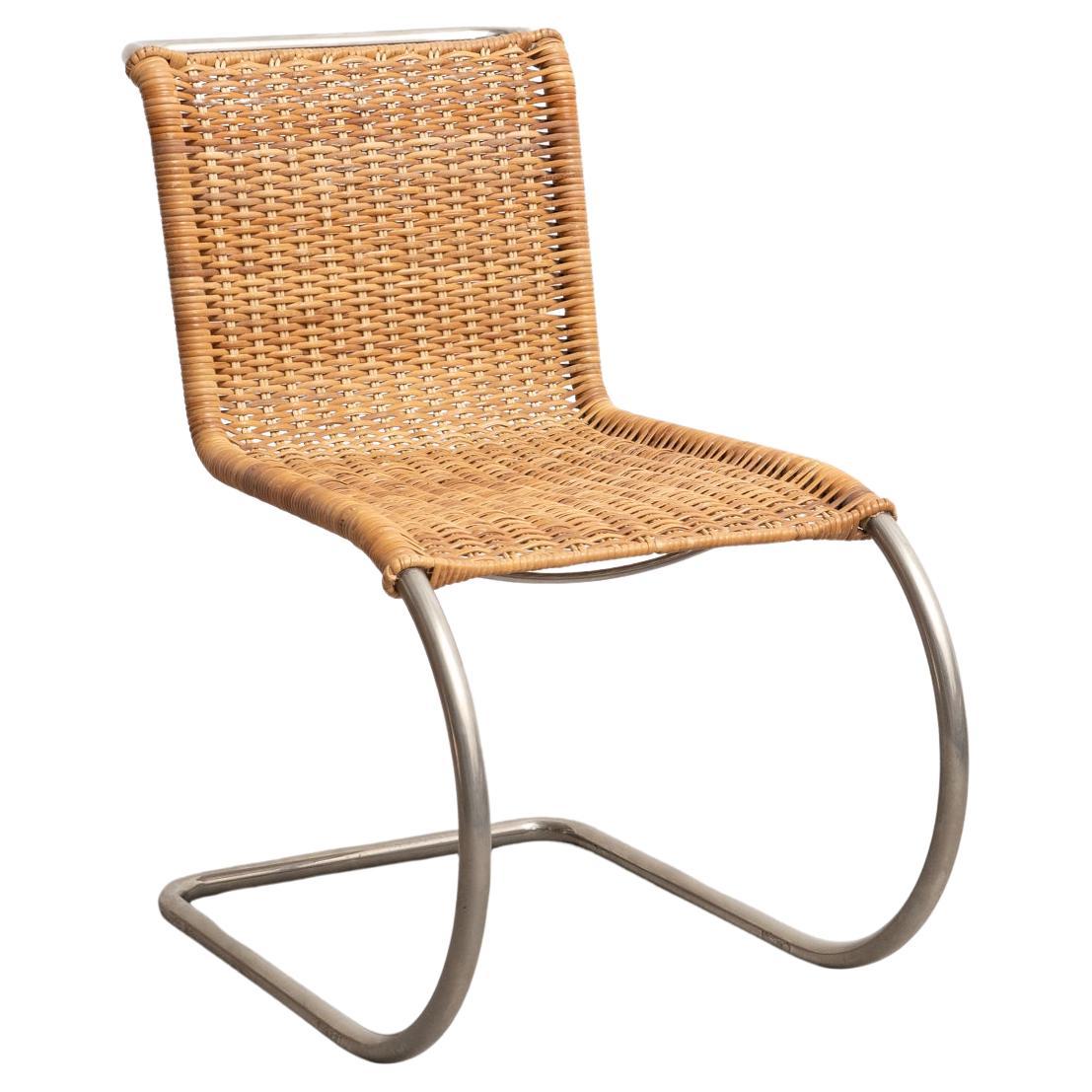 Mies Van Der Rohe B42 Rattan Easy Chair by Tecta, circa 1960 For Sale
