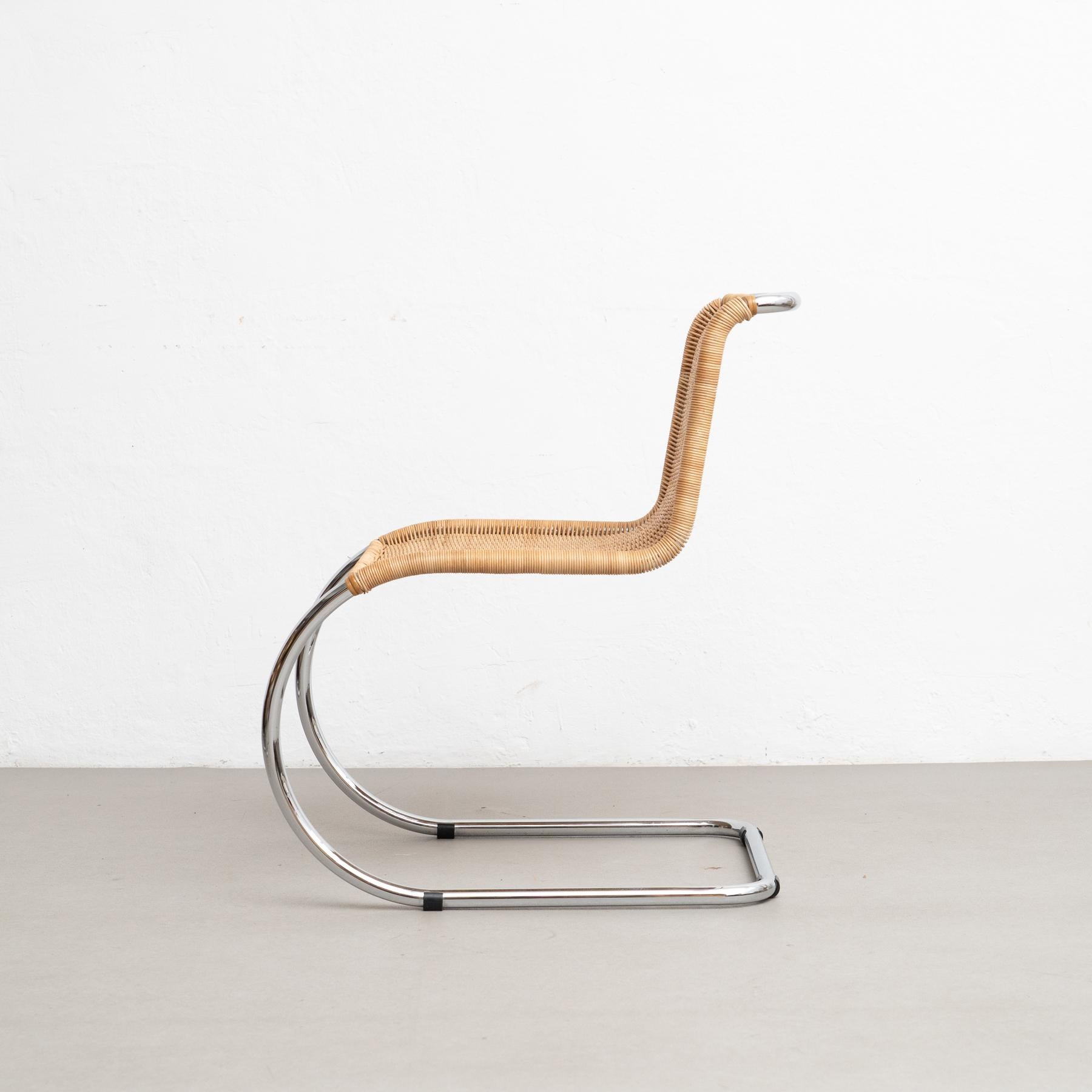 Mies Van Der Rohe B42 Rattan Sessel, um 1960 (Deutsch) im Angebot