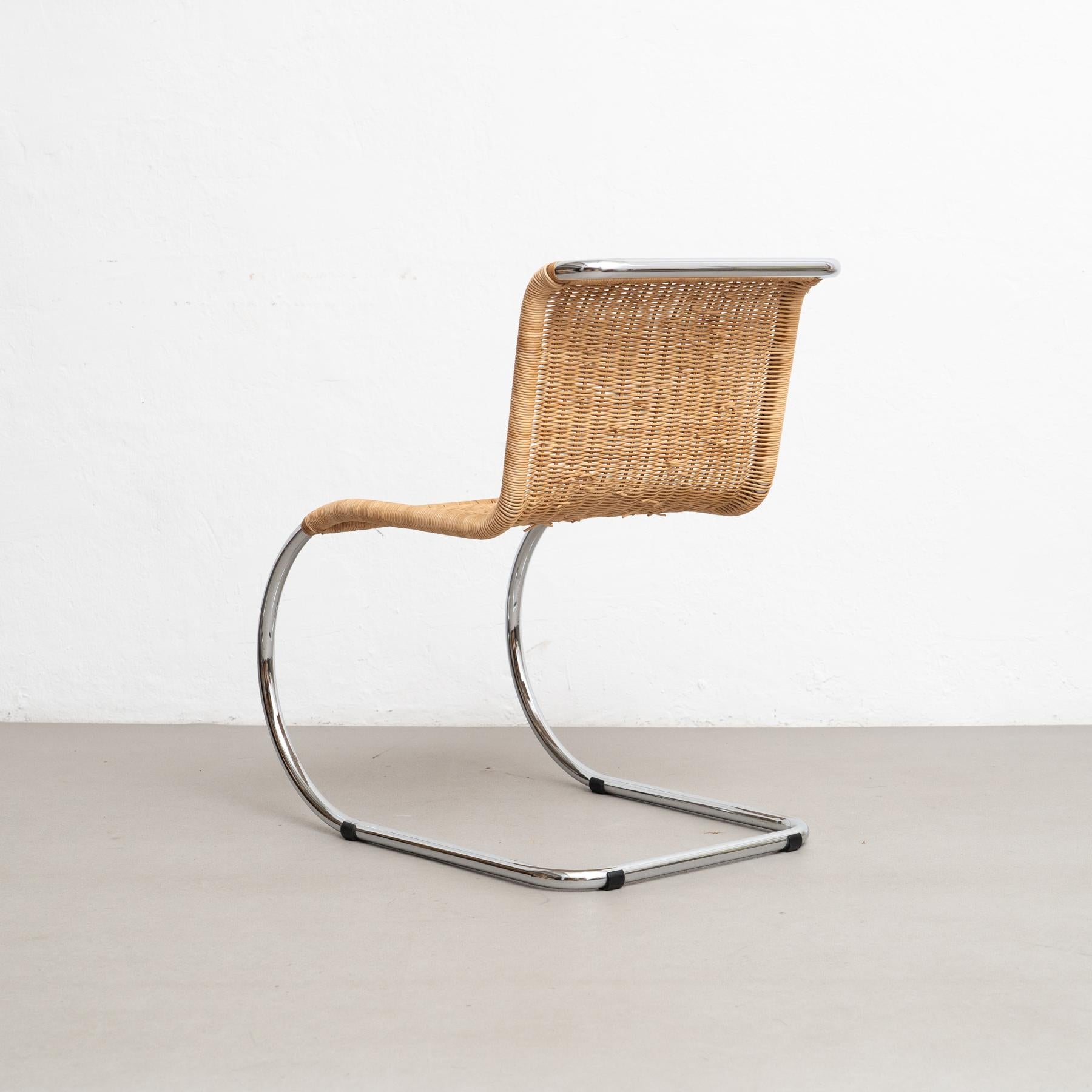 Mies Van Der Rohe B42 Rattan Sessel, um 1960 im Zustand „Gut“ im Angebot in Barcelona, Barcelona