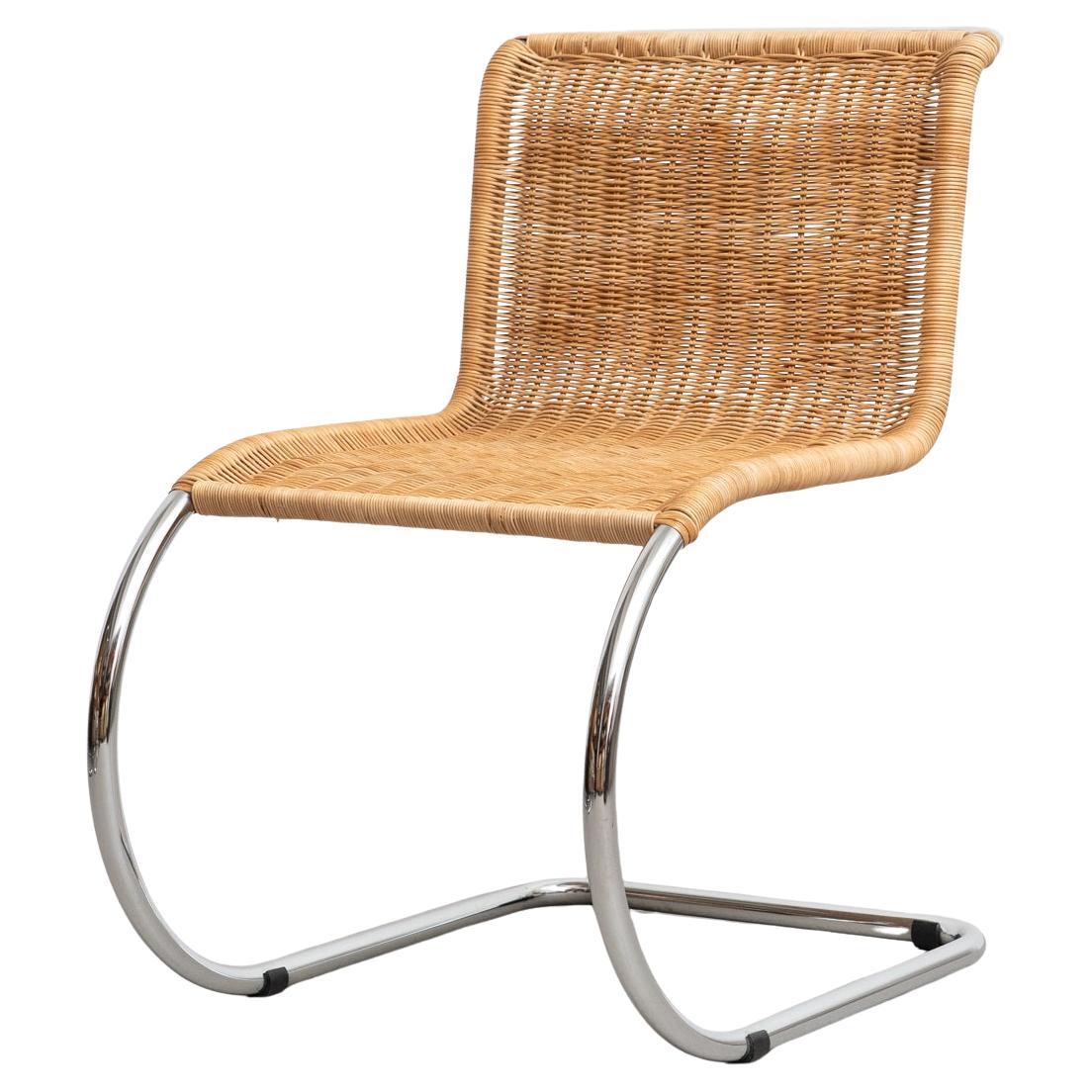 Sedia facile in rattan Mies Van Der Rohe B42, circa 1960