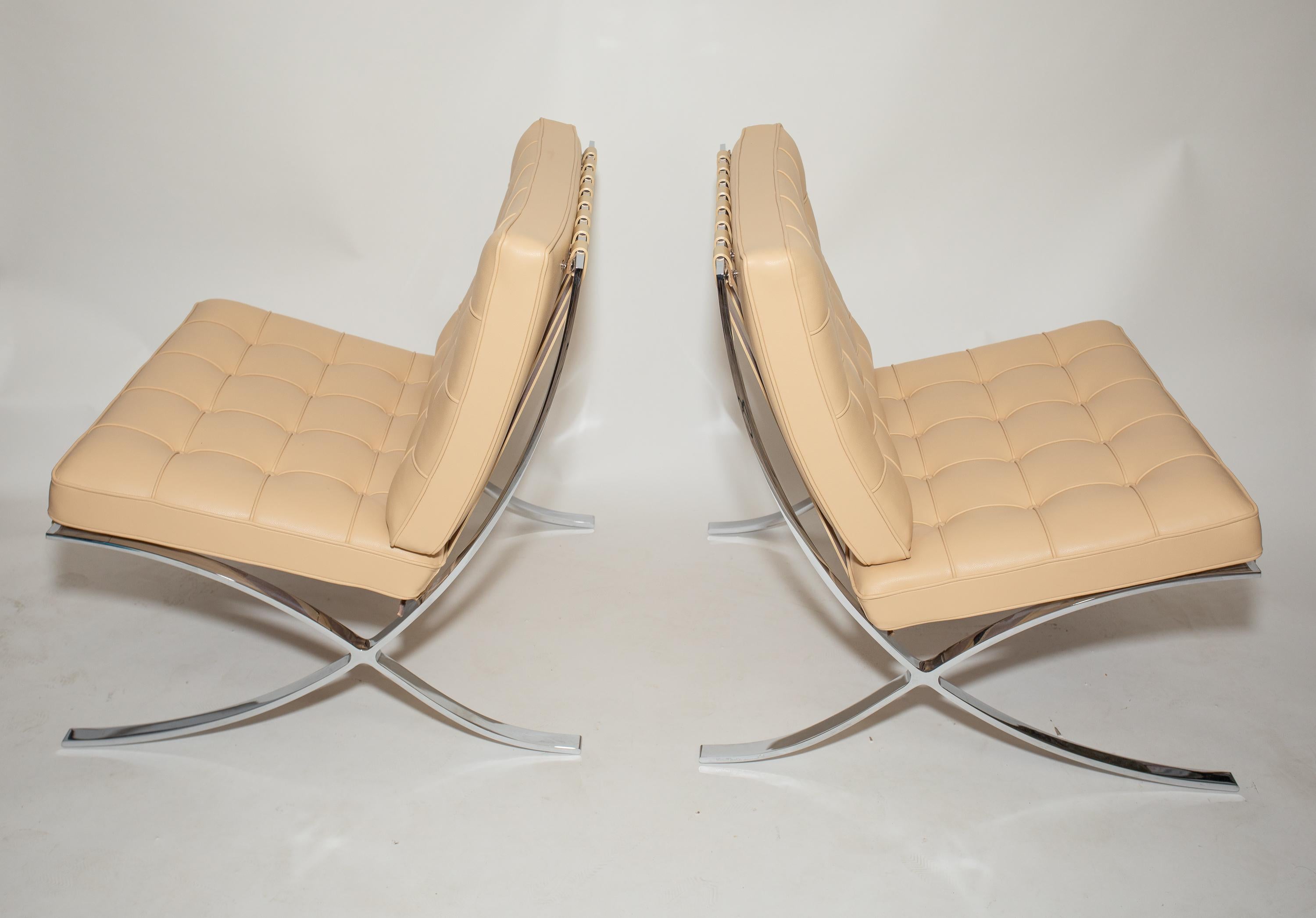North American Mies Van Der Rohe Barcelona Chairs for Knoll