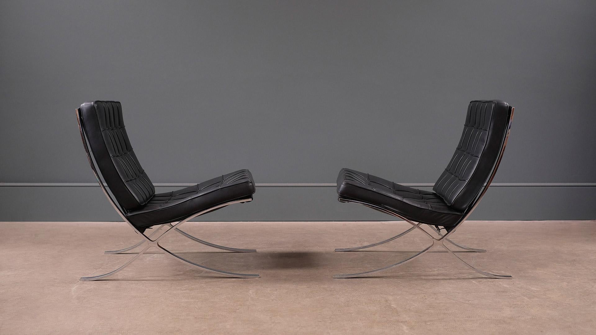 Mid-Century Modern Mies Van Der Rohe Barcelona Chairs