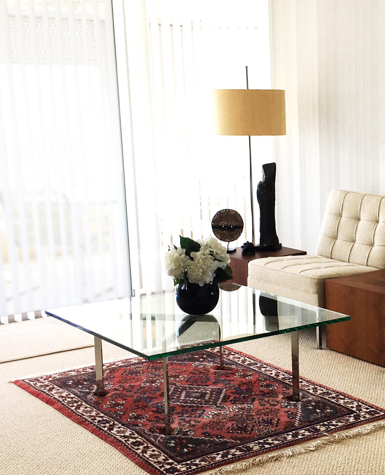Mies van der Rohe Barcelona Coffee Table, Polished Chrome, 
