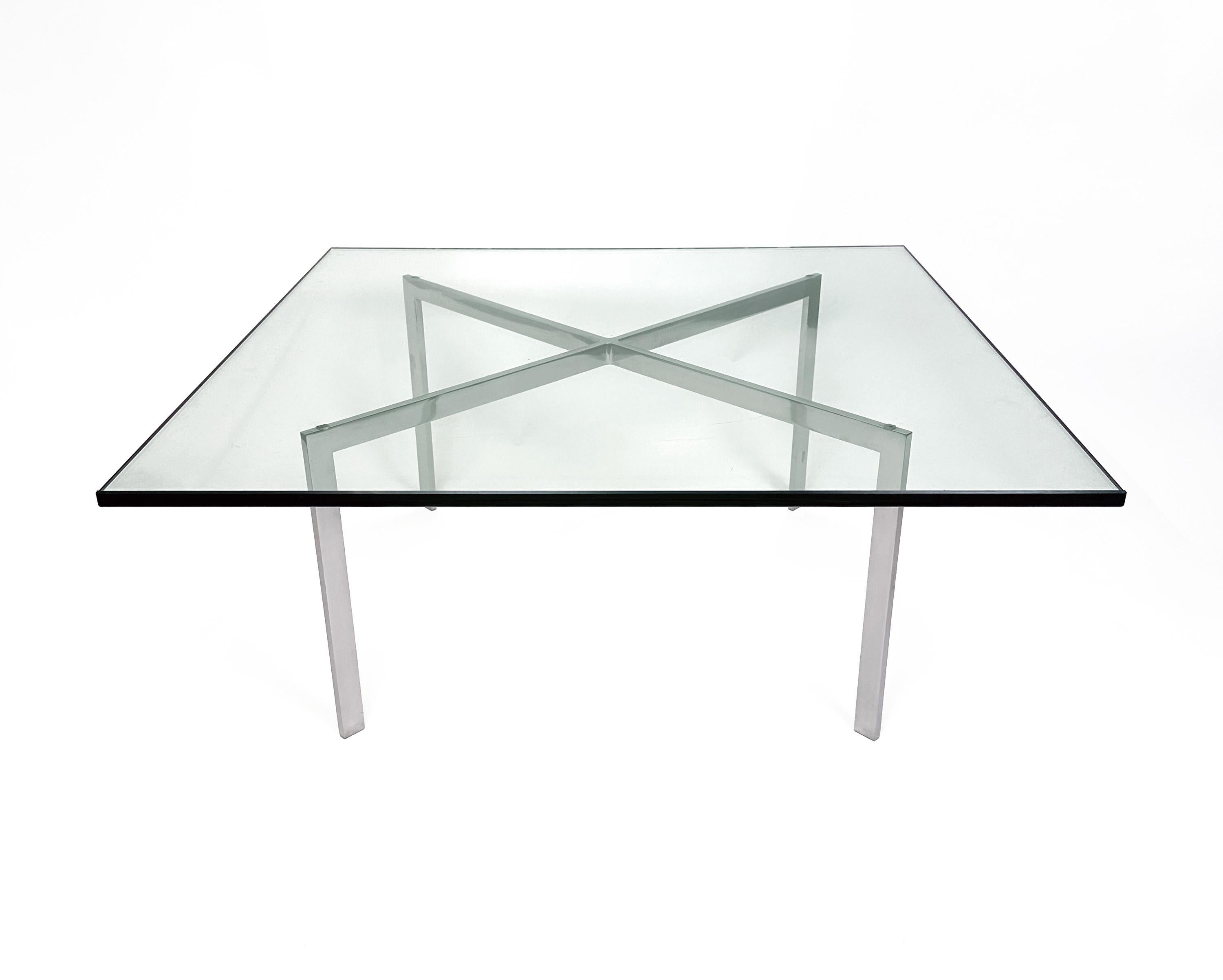 American Mies van der Rohe Barcelona Coffee Table, Polished Chrome, 
