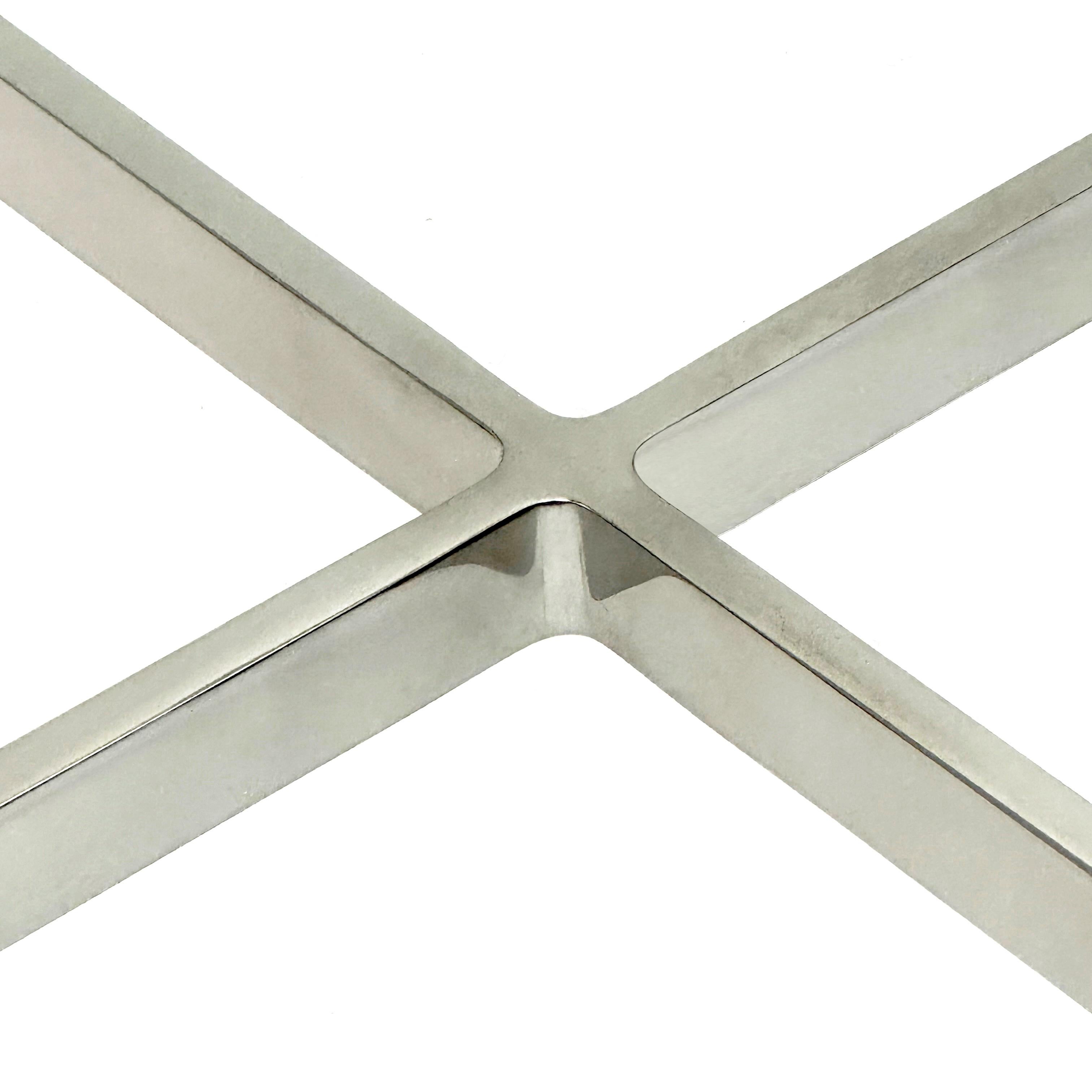 Mid-20th Century Mies van der Rohe Barcelona Coffee Table, Polished Chrome, 