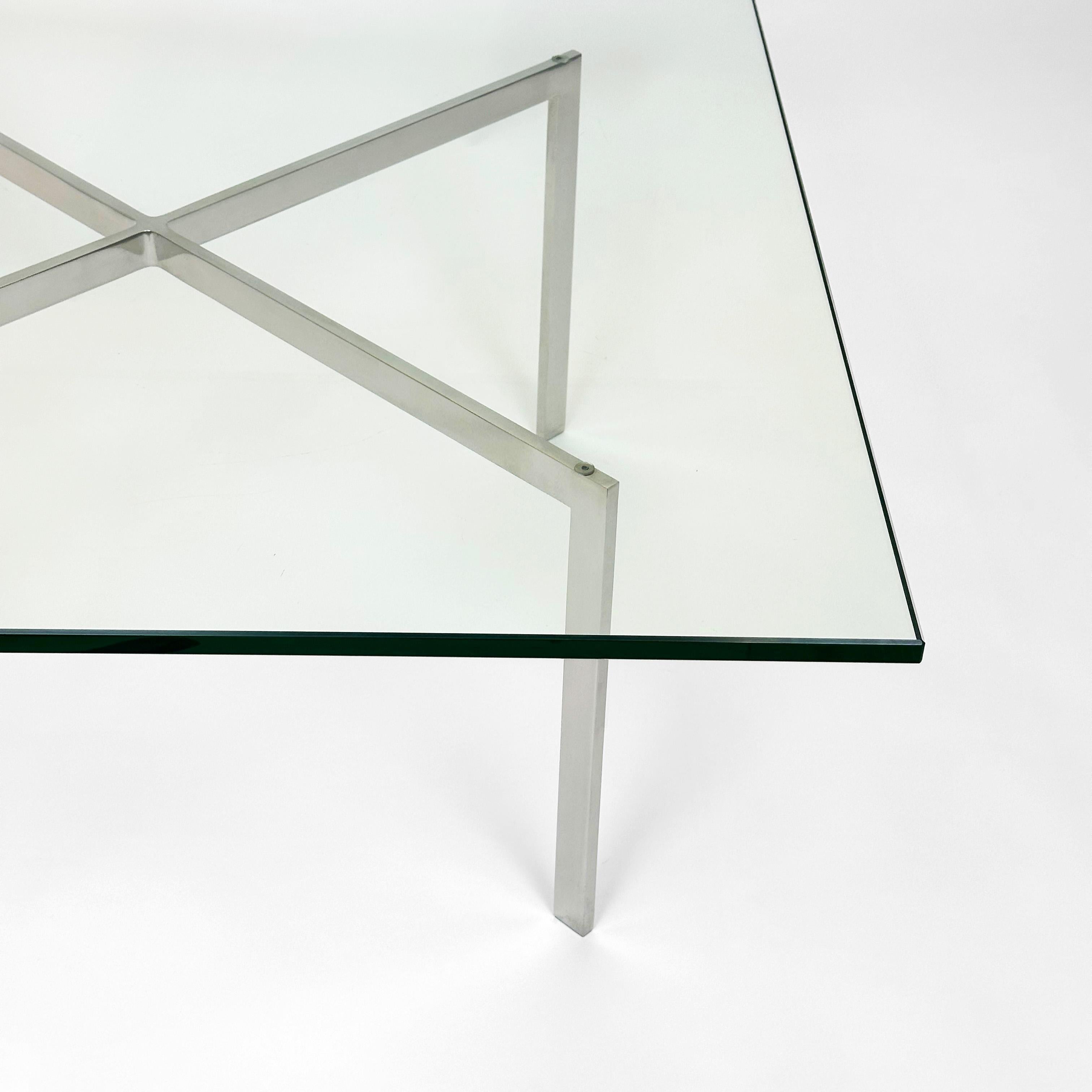 Stainless Steel Mies van der Rohe Barcelona Coffee Table, Polished Chrome, 