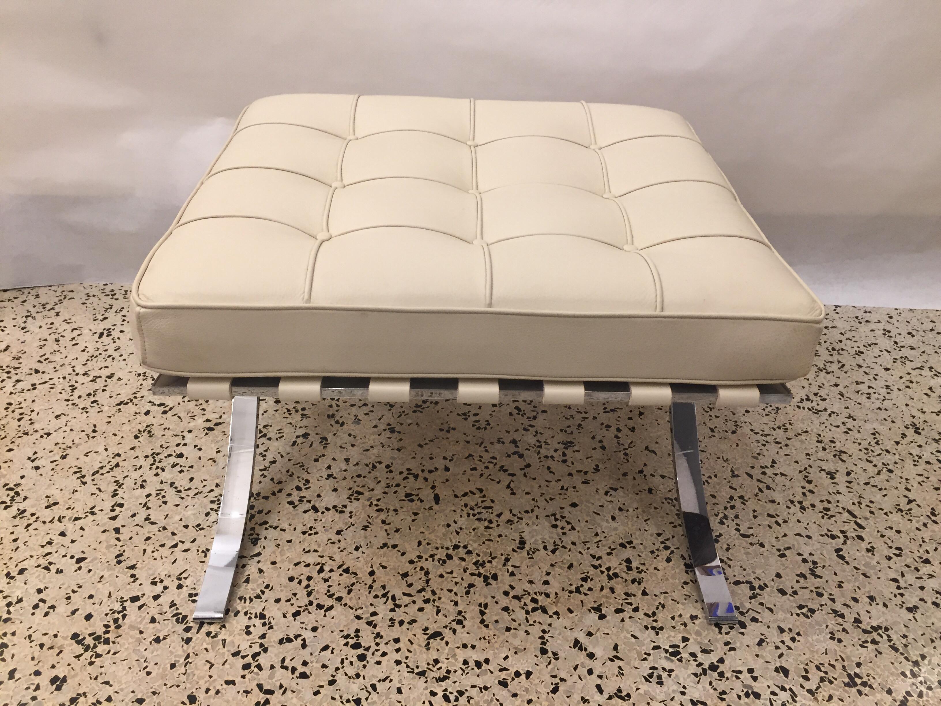 Late 20th Century Mies Van der Rohe Barcelona Ottoman or Bench For Sale