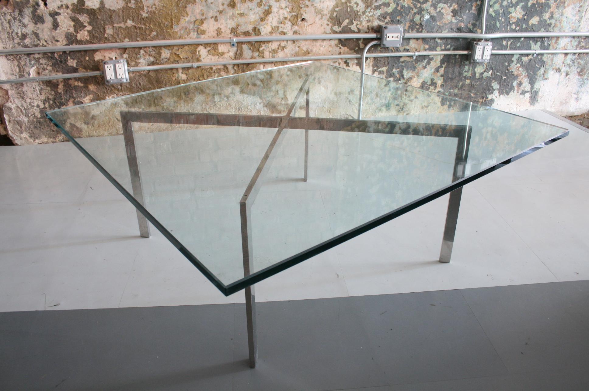 Barcelona table by Mies van der Rohe for Knoll.
