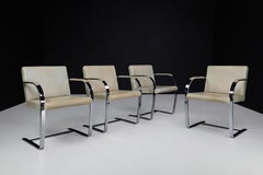 Mies Van Der Rohe Brno Armchairs in Leather and Chrome
