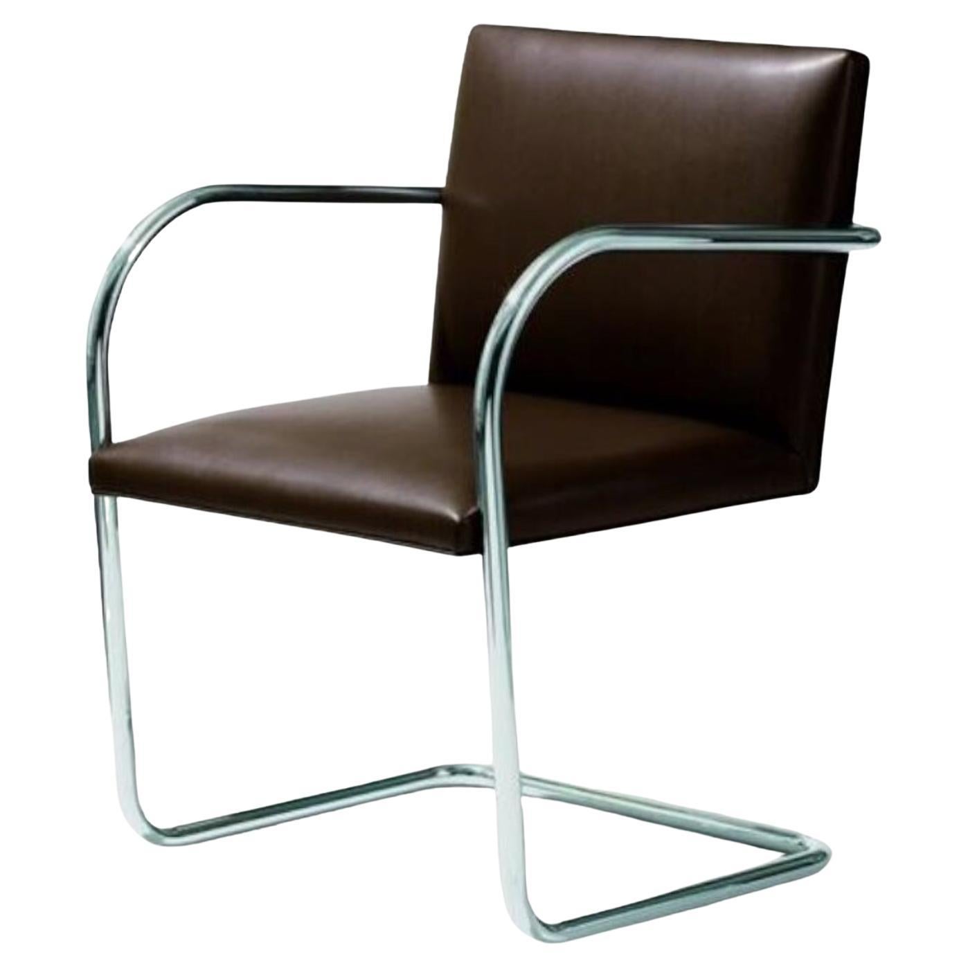 Brno Chair, Tubular, Ludwig Mies van der Rohe  1930
Designed by Mies van der Rohe for his renowned Tugendhat House in Brno, Czech Republic, the Brno Chair reflects the groundbreaking simplicity of its original environment. The design is celebrated