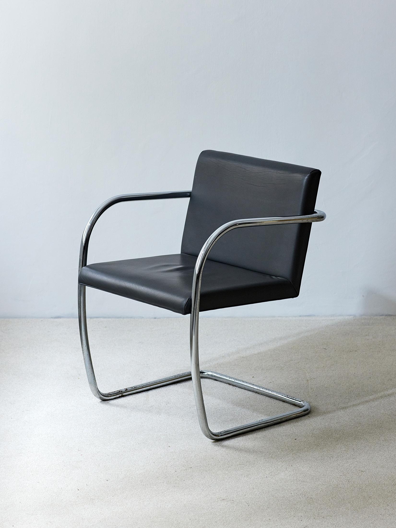 Mid-Century moderno Sedia Mies van der Rohe Brno Knoll 1960s in vendita