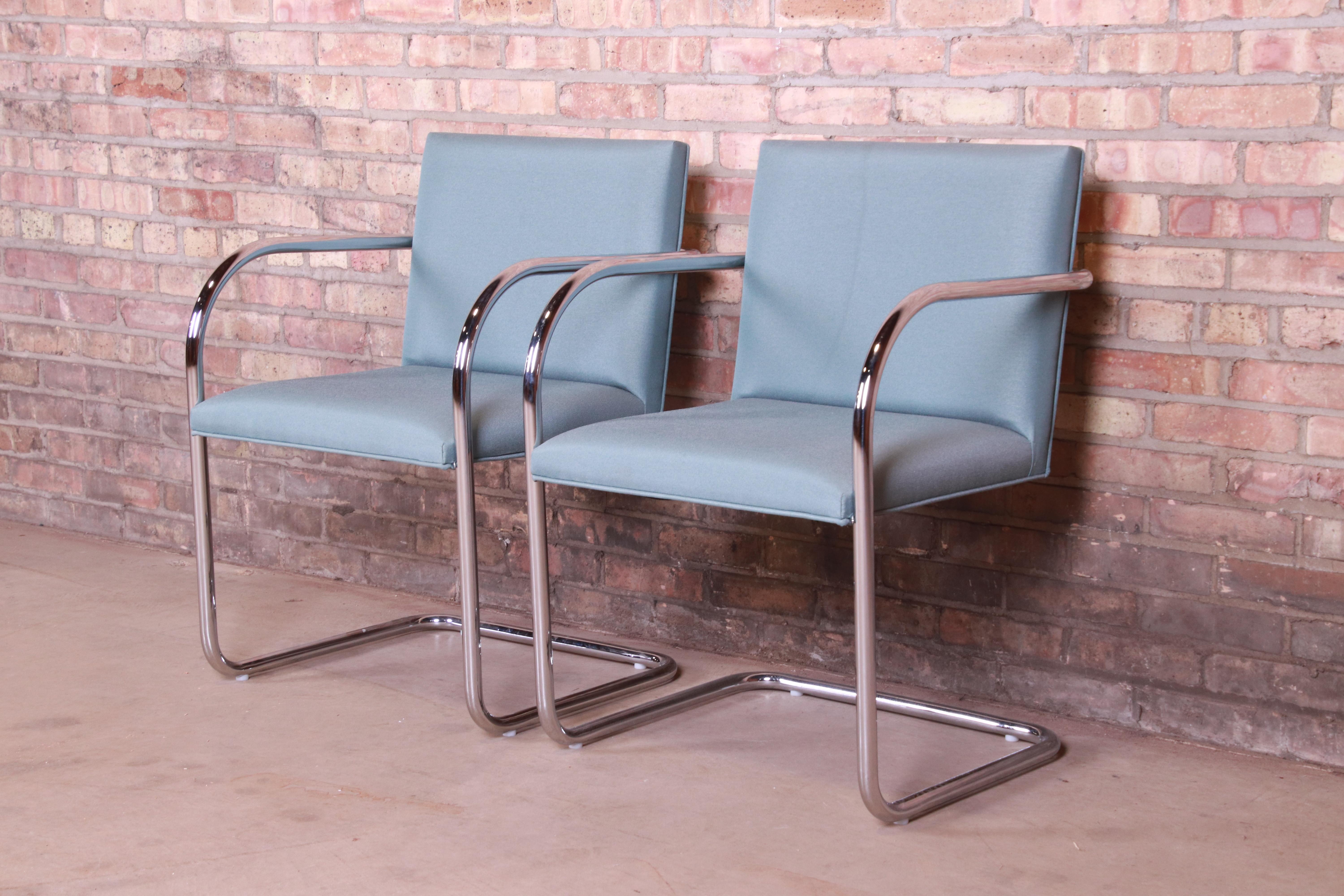 Mid-Century Modern Mies van der Rohe Brno Club Chairs, Pair