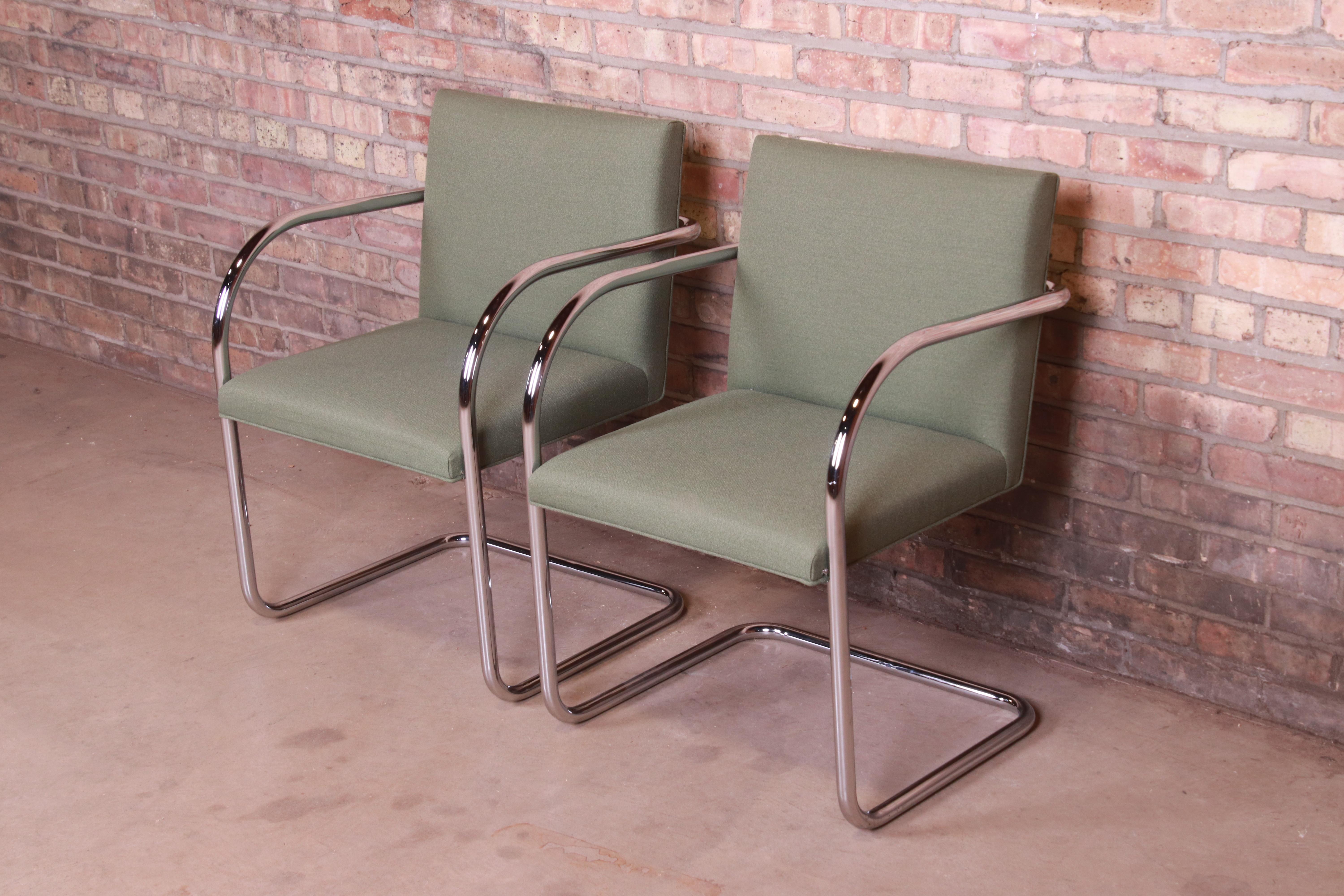 American Mies van der Rohe Brno Club Chairs, Pair