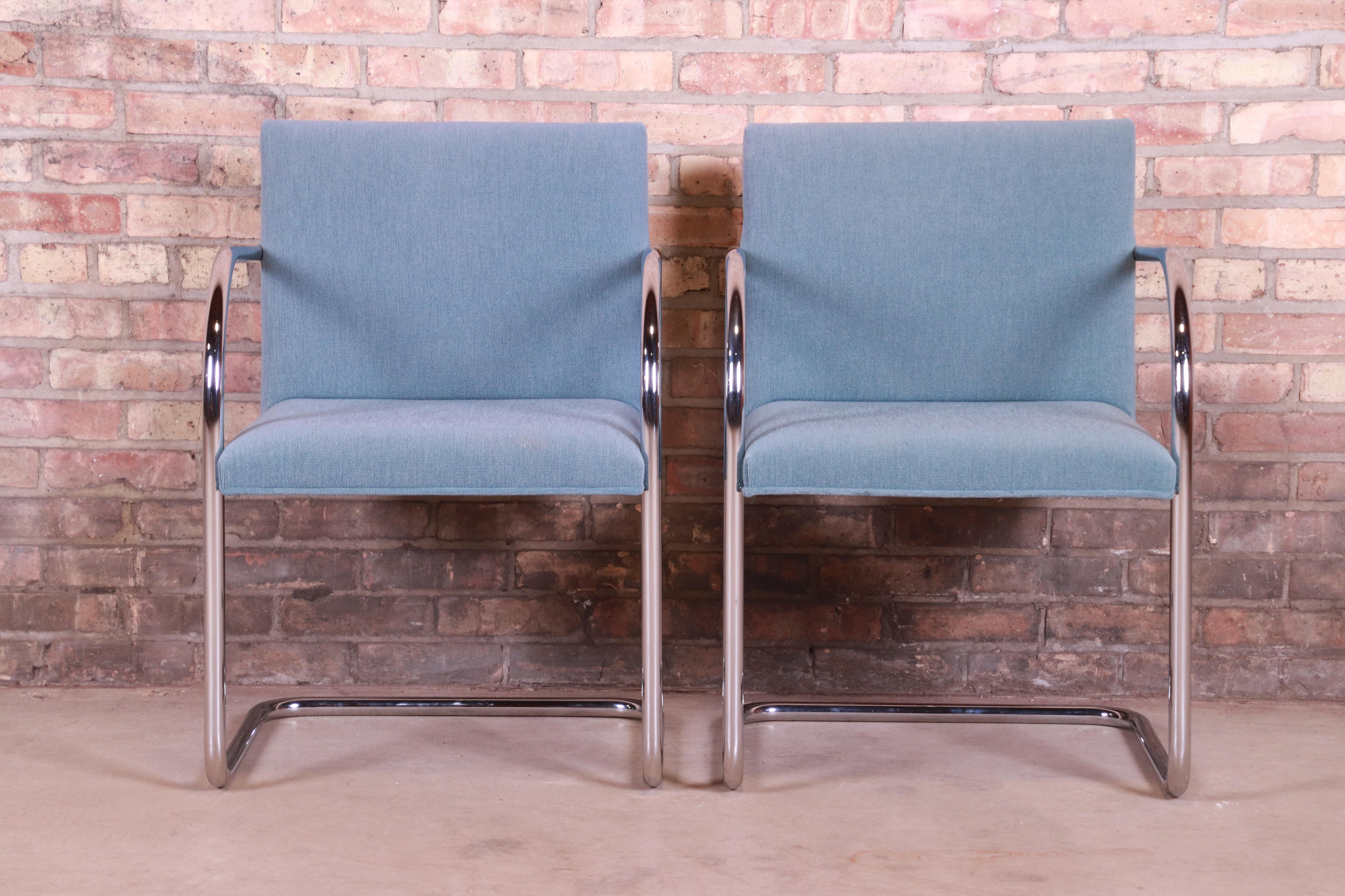 Mies Van Der Rohe Brno Club Chairs, Pair In Good Condition In South Bend, IN