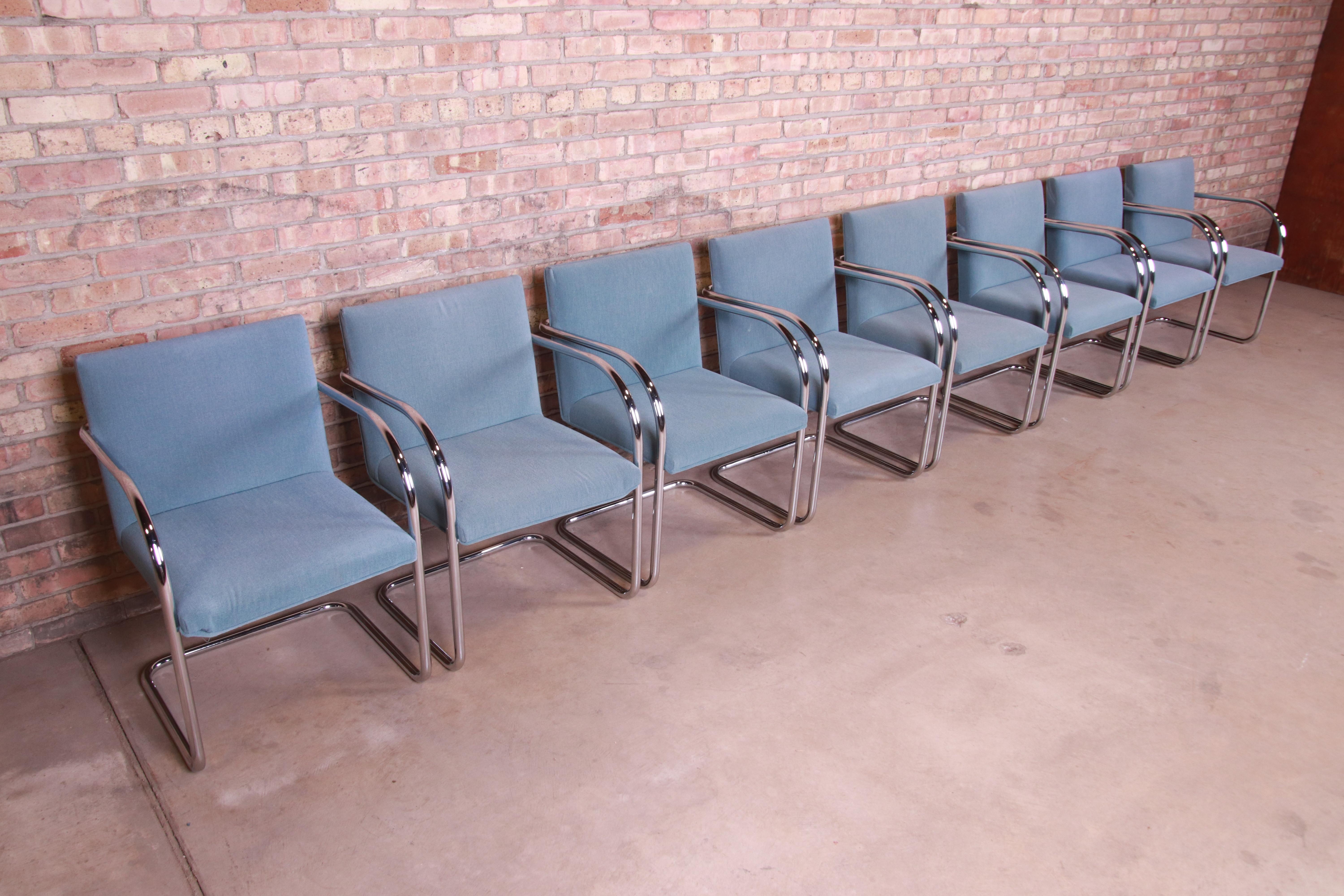 American Mies Van Der Rohe Brno Club Chairs, Set of Eight