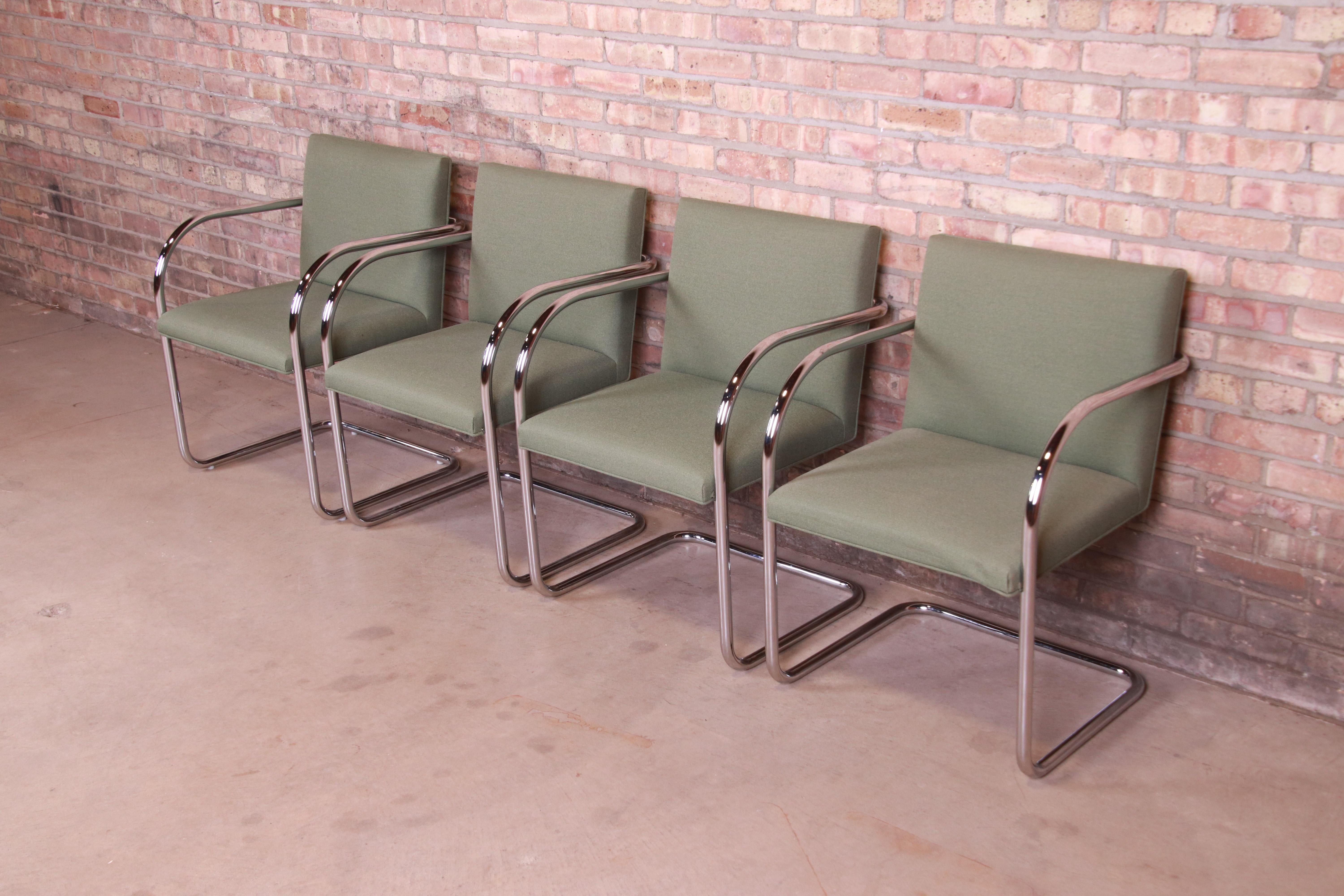 American Mies Van Der Rohe Brno Club Chairs, Set of Four