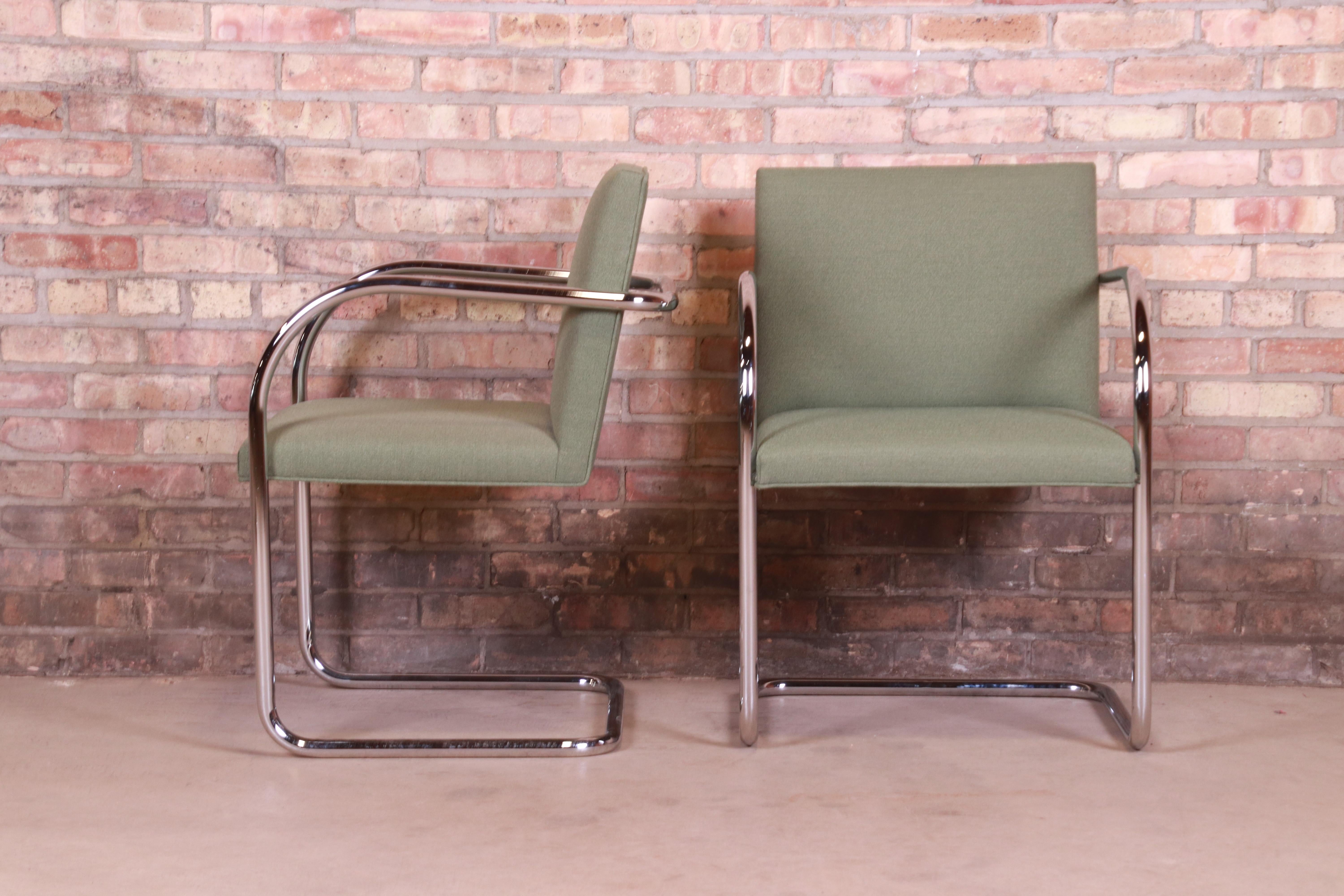 Upholstery Mies Van Der Rohe Brno Club Chairs, Set of Four