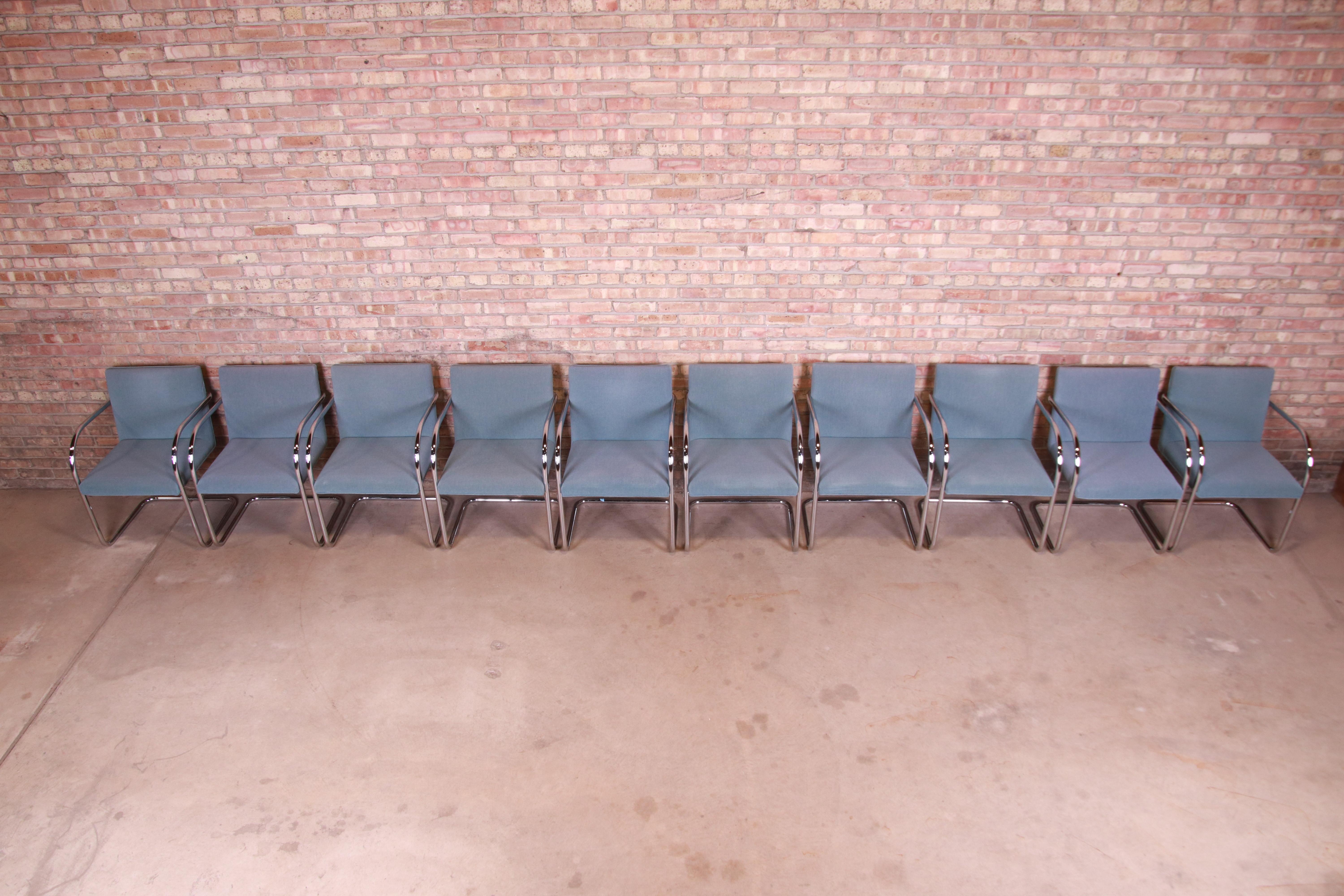 Mid-Century Modern Mies Van Der Rohe Brno Club Chairs, Set of Ten