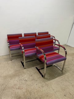 Mies Van Der Rohe Brno Dining Arm Chairs for Treitel Gratz - Set of Six