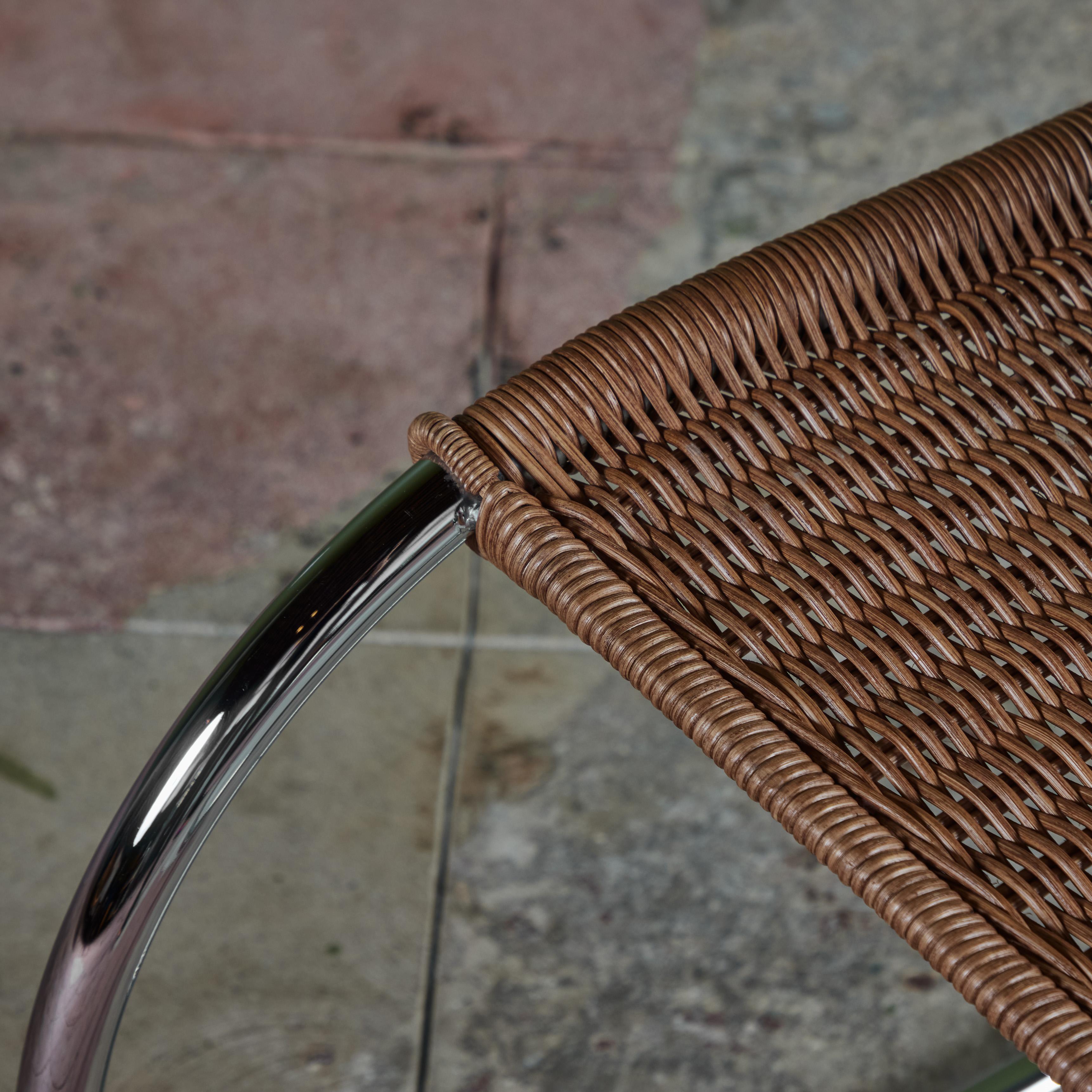Mies Van Der Rohe Cantilevered Cane Dining Chair for Knoll 1