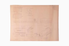 Mies van der Rohe Design Drawing, Couch