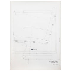 Mies van der Rohe Design Drawing, MR Feder-Sessel Tugendhat Chair No. 70