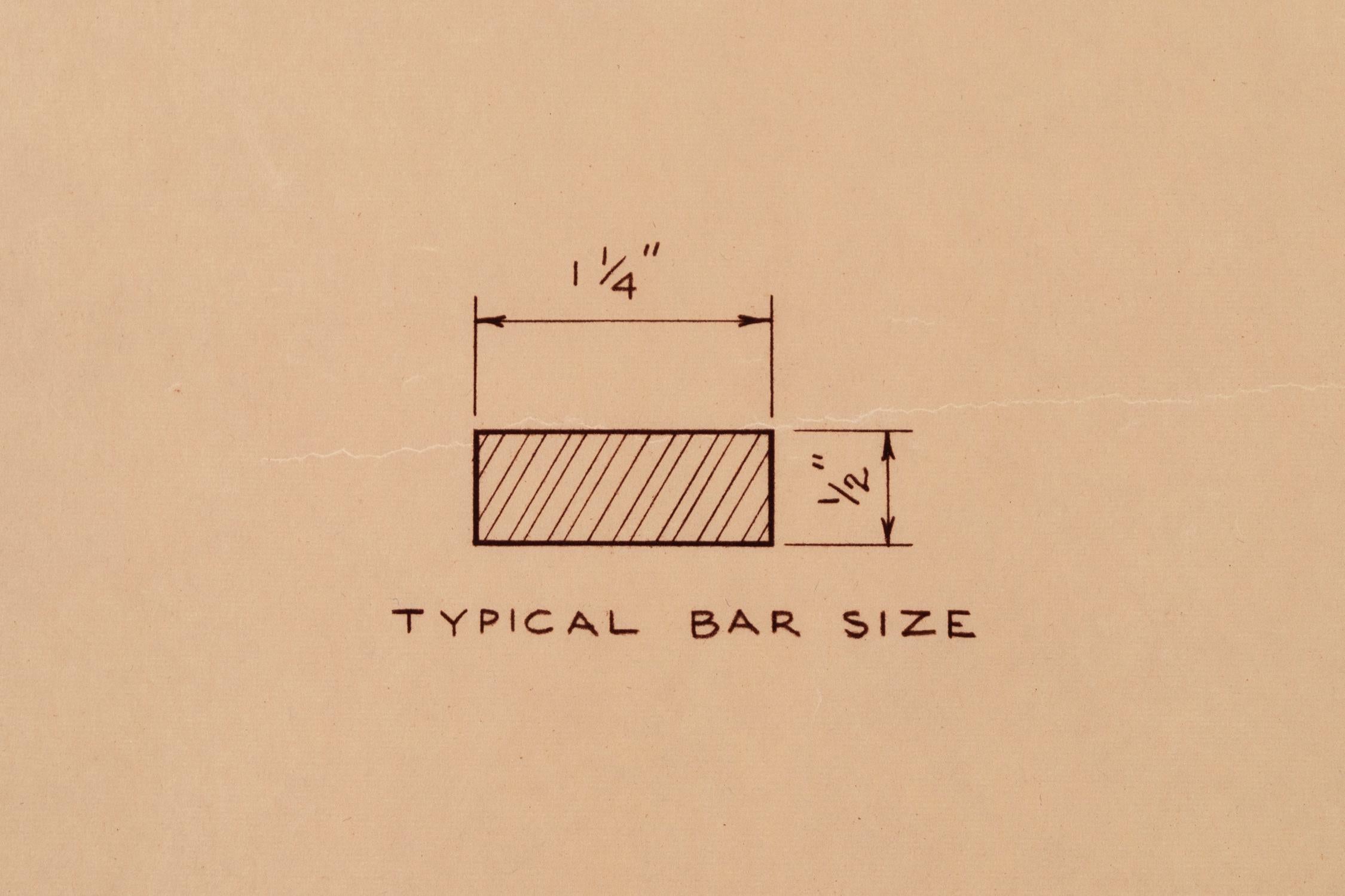 Mies van der Rohe Design Drawing, Stool, Plan and End Elevation For Sale 4