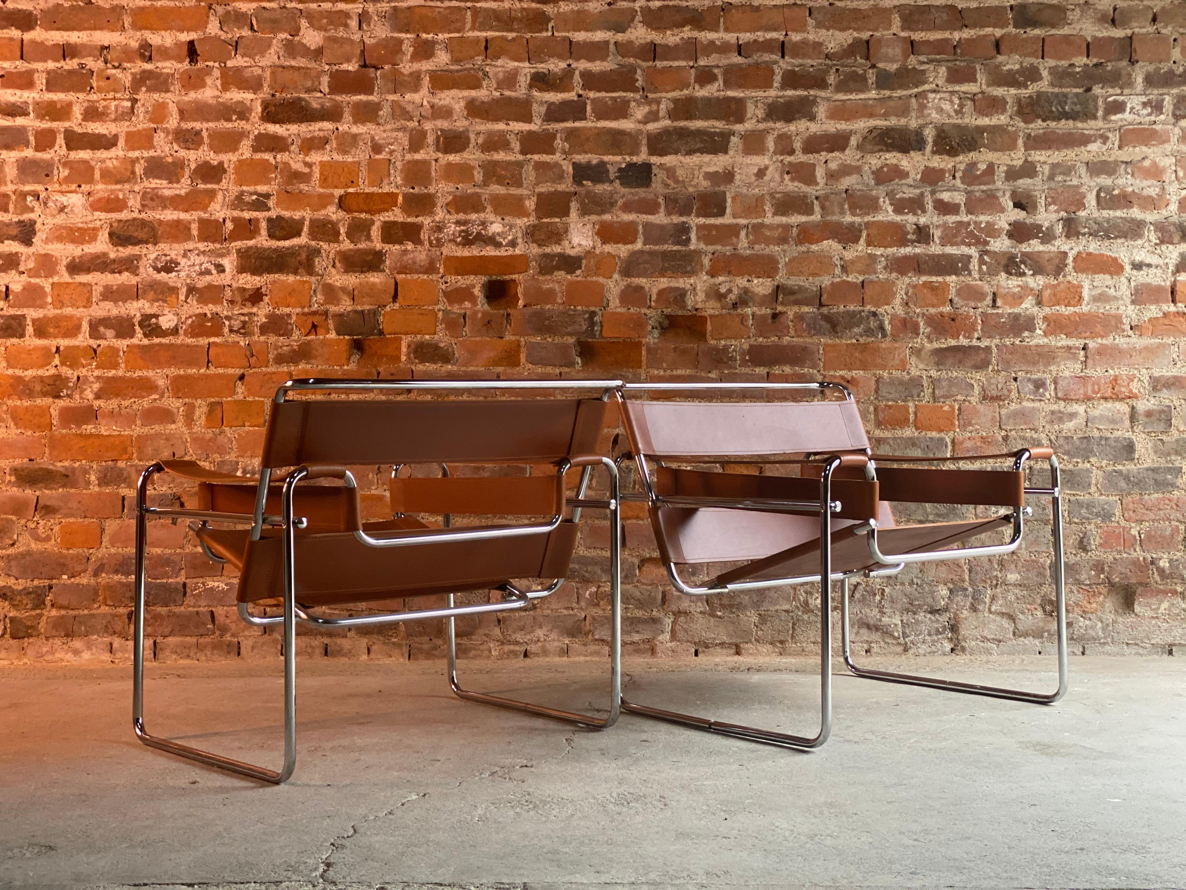 American  Mies van der Rohe Design Wassily Chairs, circa 2000