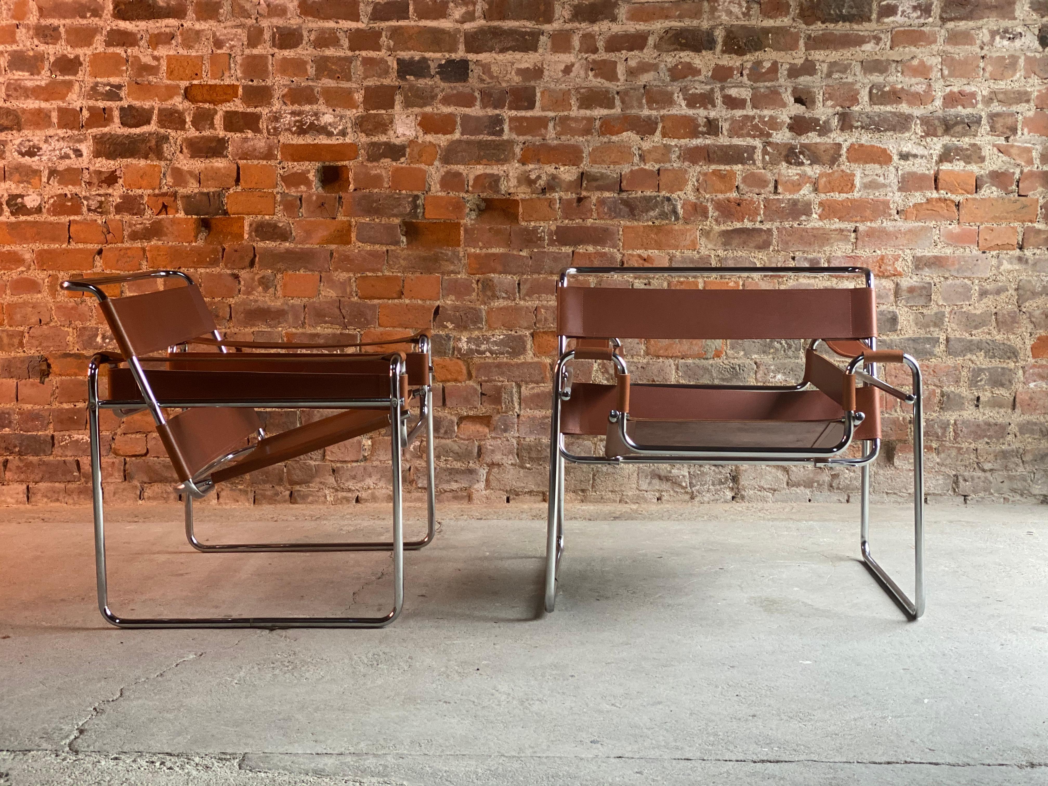 Contemporary  Mies van der Rohe Design Wassily Chairs, circa 2000
