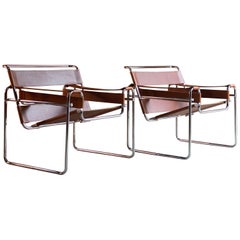  Mies van der Rohe Design Wassily Chairs, circa 2000