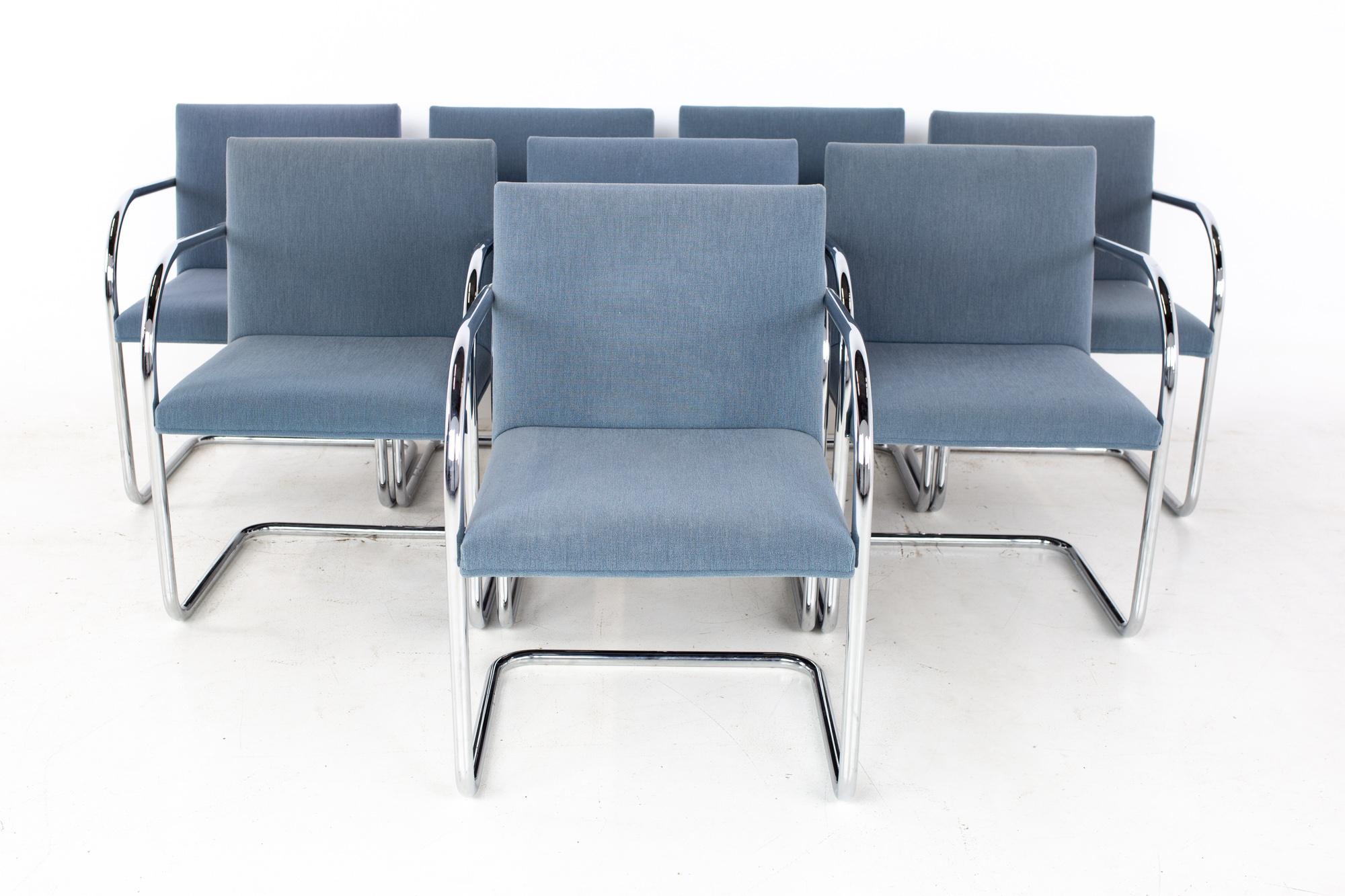 American Mies Van Der Rohe for Gordon International BRNO MCM Tubular Arm Chair, Set 12