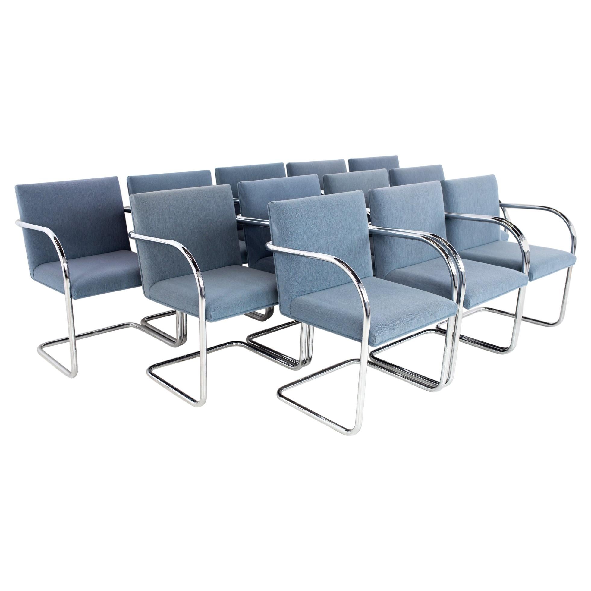 Mies Van Der Rohe for Gordon International BRNO MCM Tubular Arm Chair, Set 12